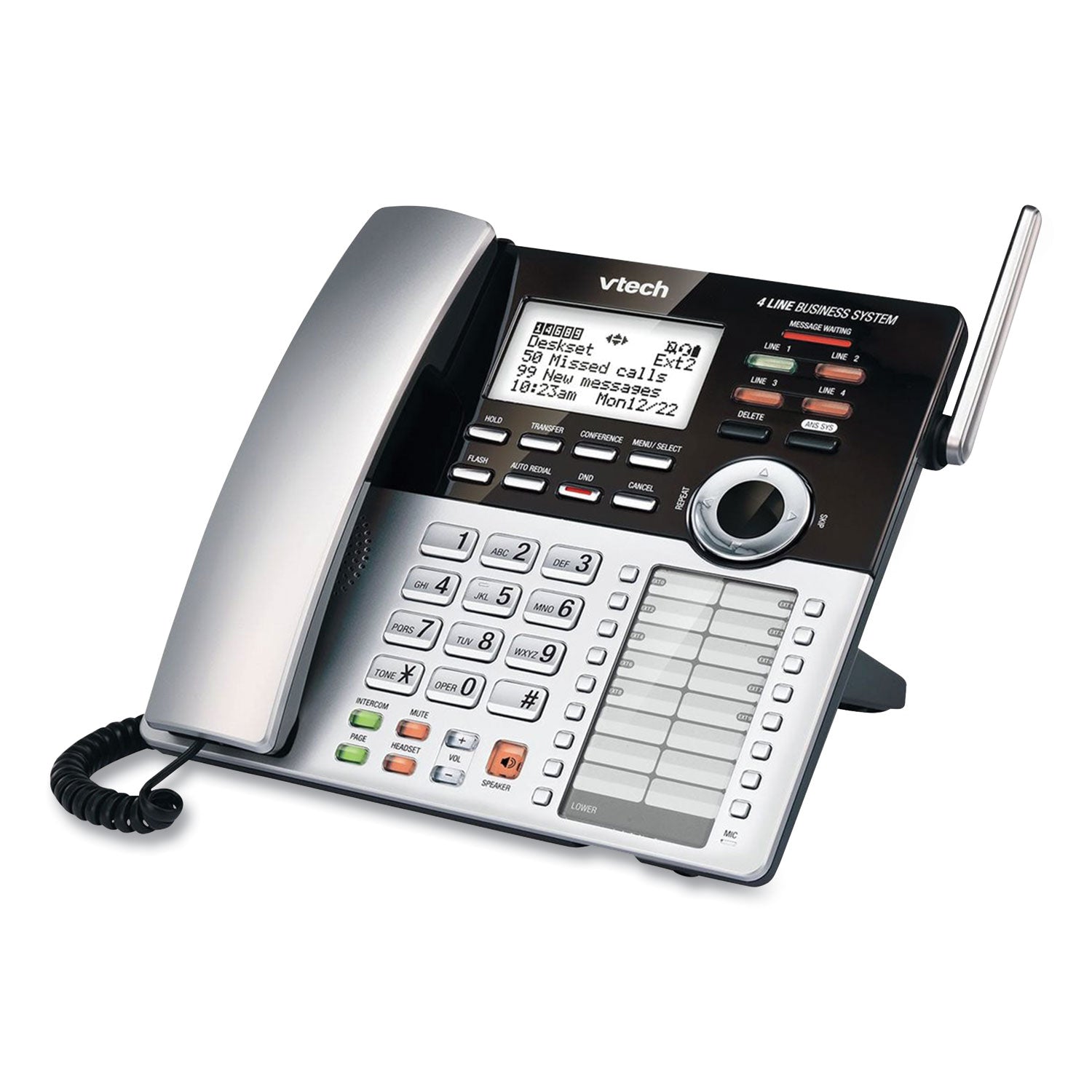 CM18245 Four-Line Business System Extension Deskset for Use With Vtech CM18445 Vtech® Flipcost