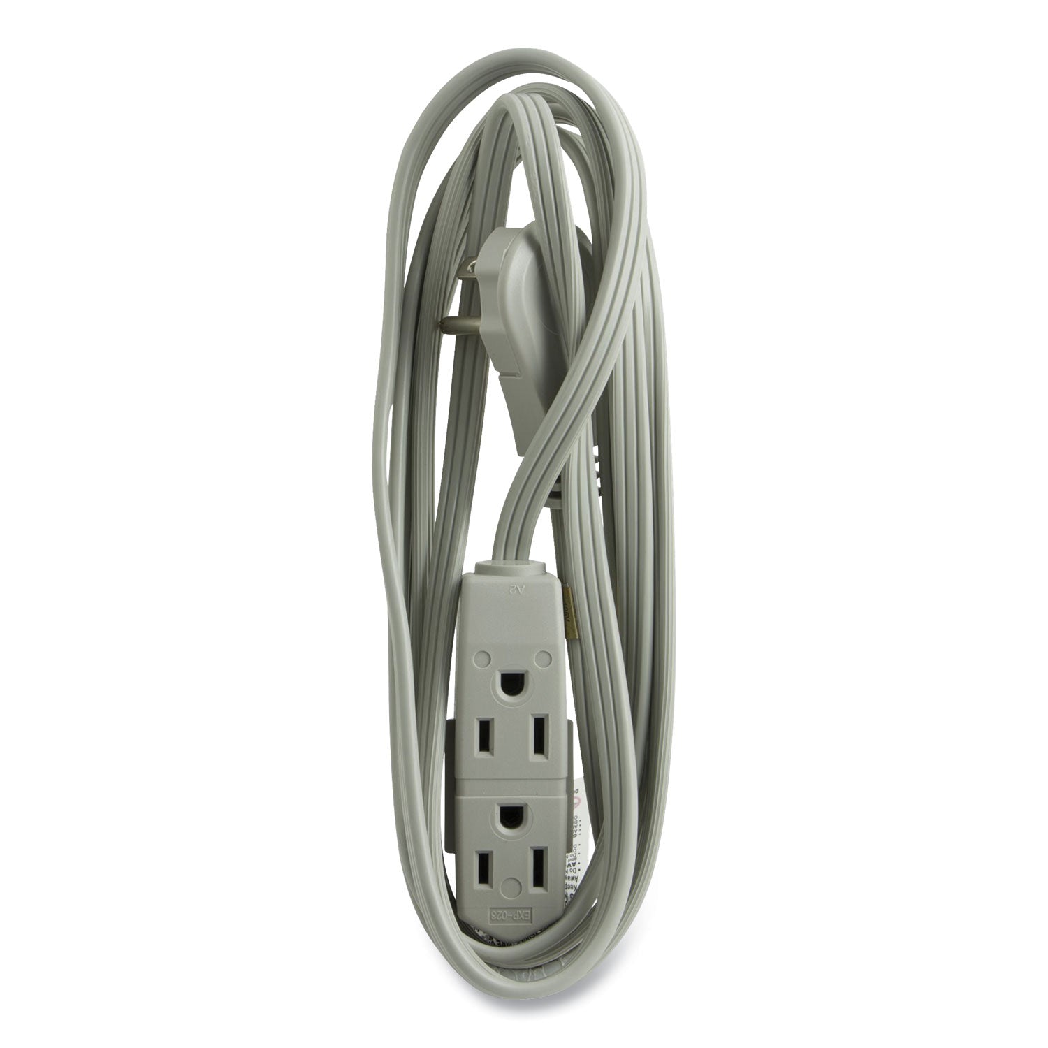 Power Strip, 3 Outlets, 8 ft Cord, Gray GE Flipcost