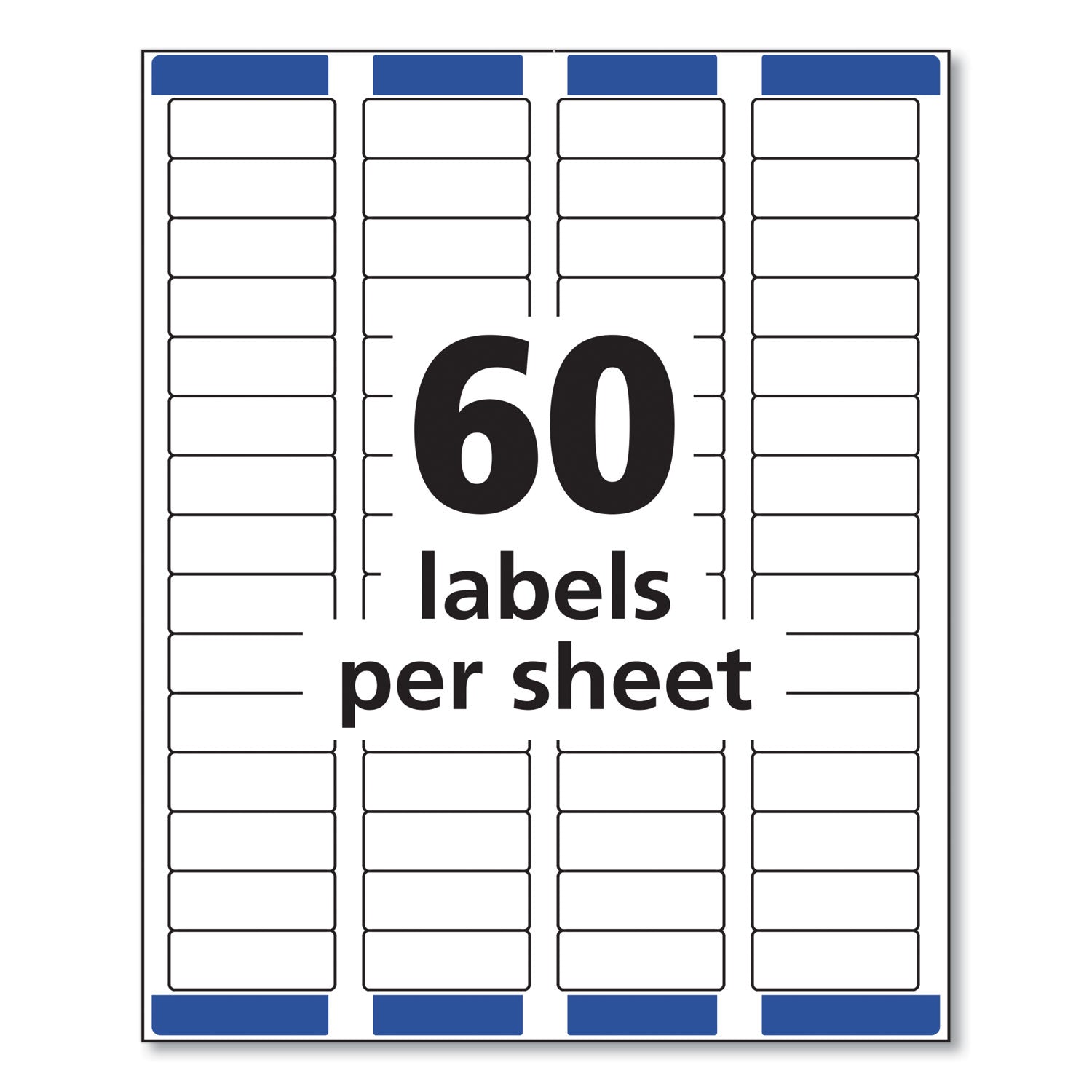 Avery® Easy Peel White Address Labels w/ Sure Feed Technology, Laser Printers, 0.66 x 1.75, White, 60/Sheet, 25 Sheets/Pack