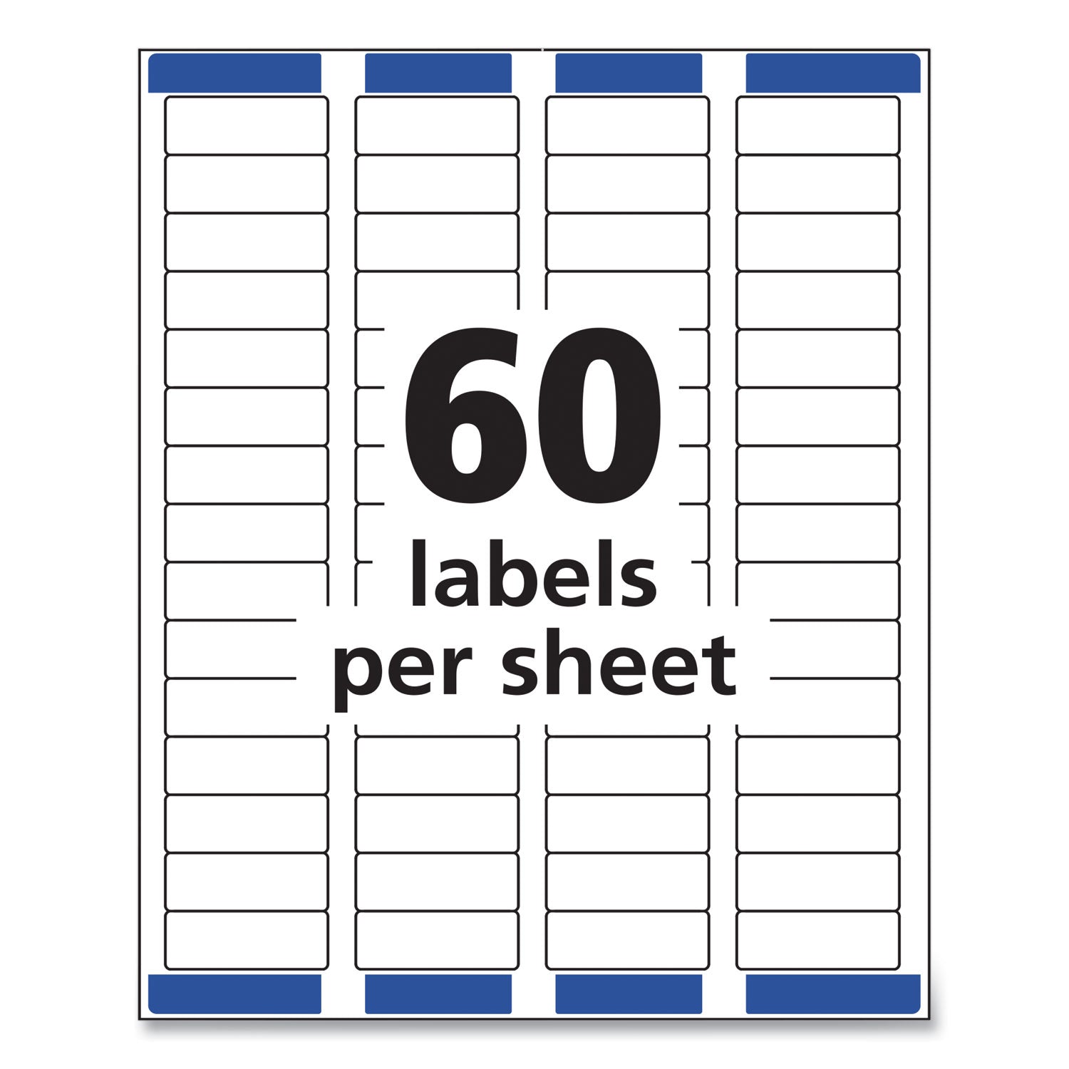 Avery® Easy Peel White Address Labels w/ Sure Feed Technology, Inkjet Printers, 0.66 x 1.75, White, 60/Sheet, 25 Sheets/Pack