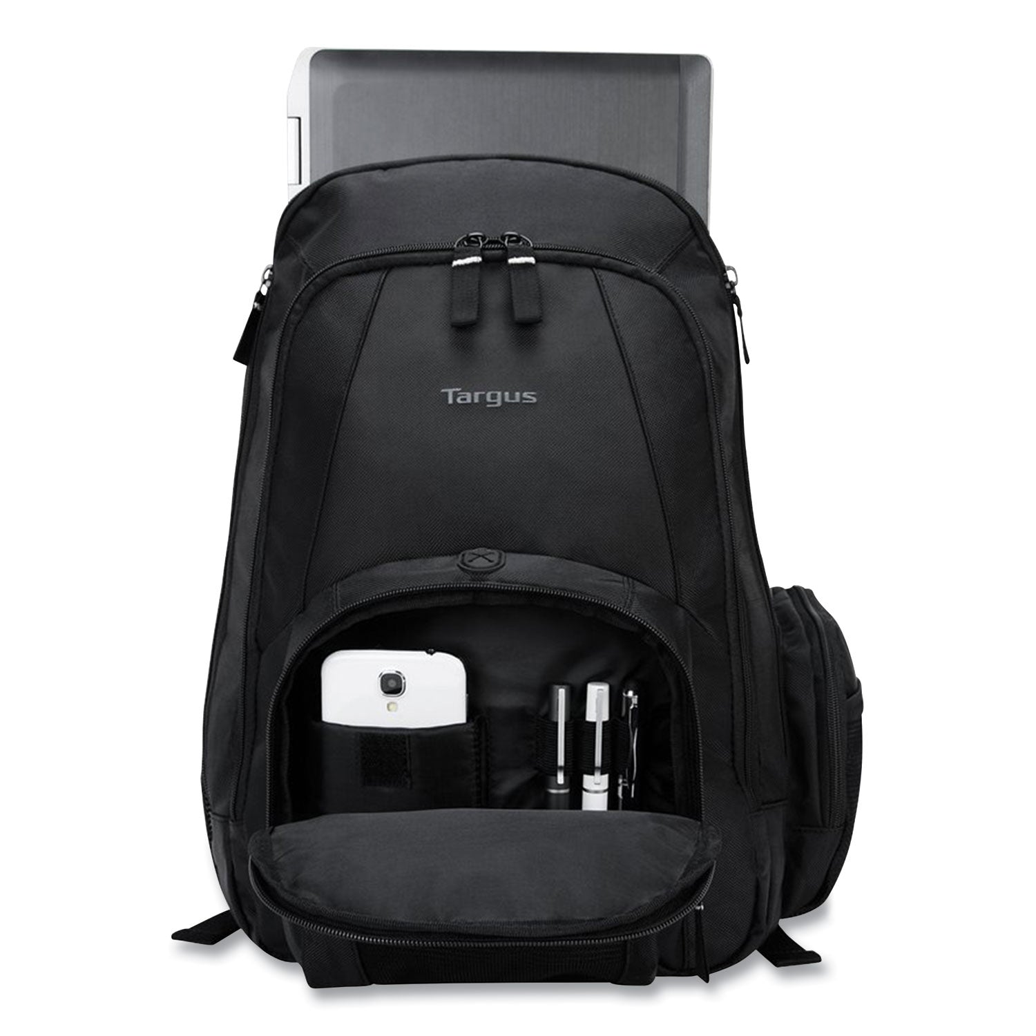 Targus® Groove Laptop Backpack, Fits Devices Up to 15.4", Nylon/PVC, 15 x 7 x 18, Black