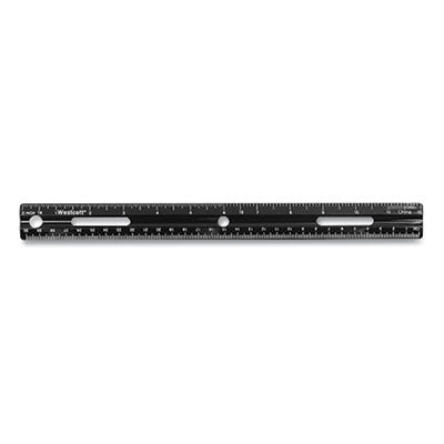 KleenEarth Recycled Ruler, Standard/Metric, 12" Long, Plastic, Black Flipcost Flipcost