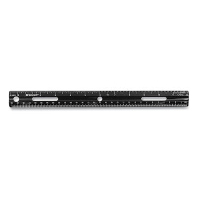 KleenEarth Recycled Ruler, Standard/Metric, 12" Long, Plastic, Black Flipcost Flipcost