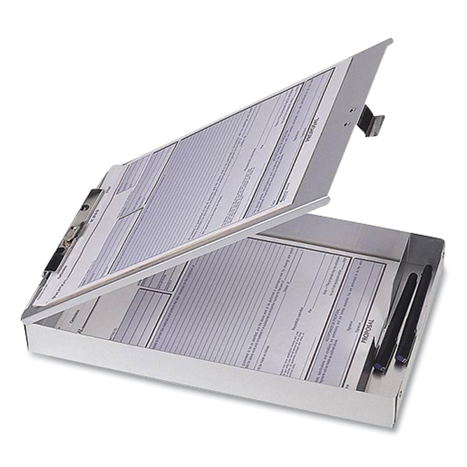 Officemate Aluminum Storage Clipboard, Holds 8.5 x 12 Sheets, Silver