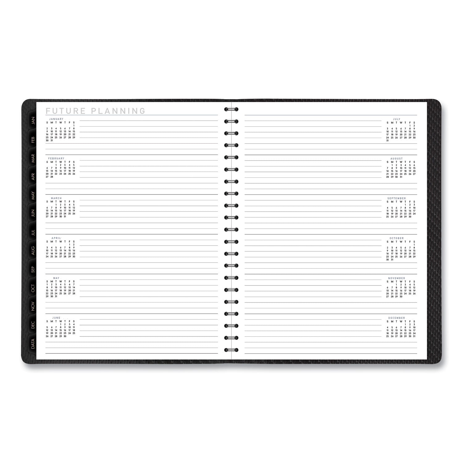 AT-A-GLANCE® Contemporary Weekly/Monthly Planner, Vertical-Column Format, 11 x 8.25, Graphite Cover, 12-Month (Jan to Dec): 2025