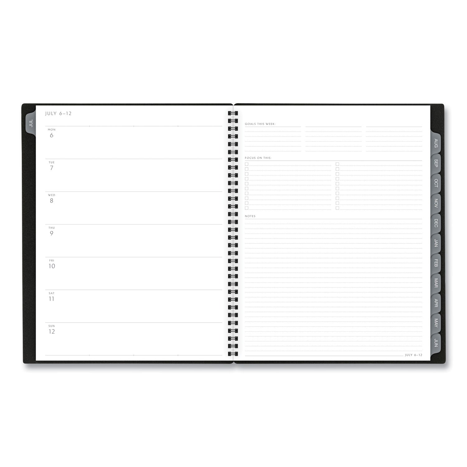 AT-A-GLANCE® Elevation Academic Weekly/Monthly Planner, 11 x 8.5, Black Cover, 12-Month (July to June): 2024 to 2025