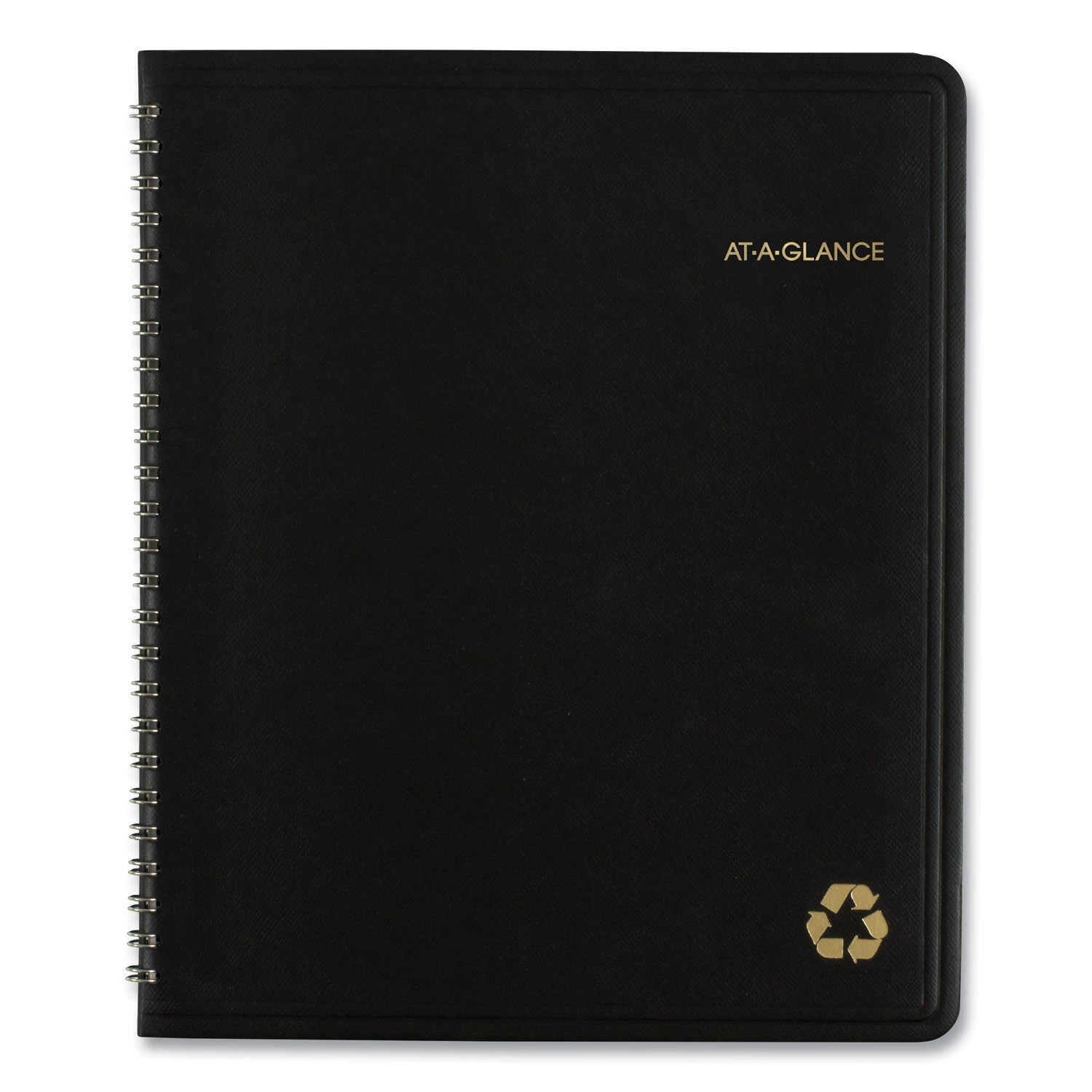 AT-A-GLANCE® Recycled Monthly Planner with Perforated Memo Section, 8.75 x 7, Black Cover, 12-Month (Jan to Dec): 2025