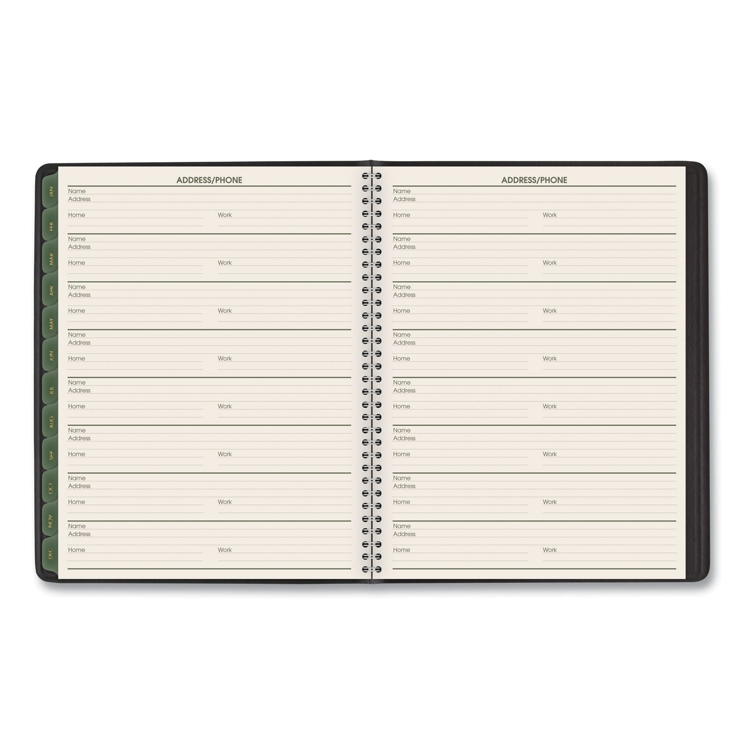 AT-A-GLANCE® Recycled Weekly Vertical-Column Format Appointment Book, 8.75 x 7, Black Cover, 12-Month (Jan to Dec): 2025