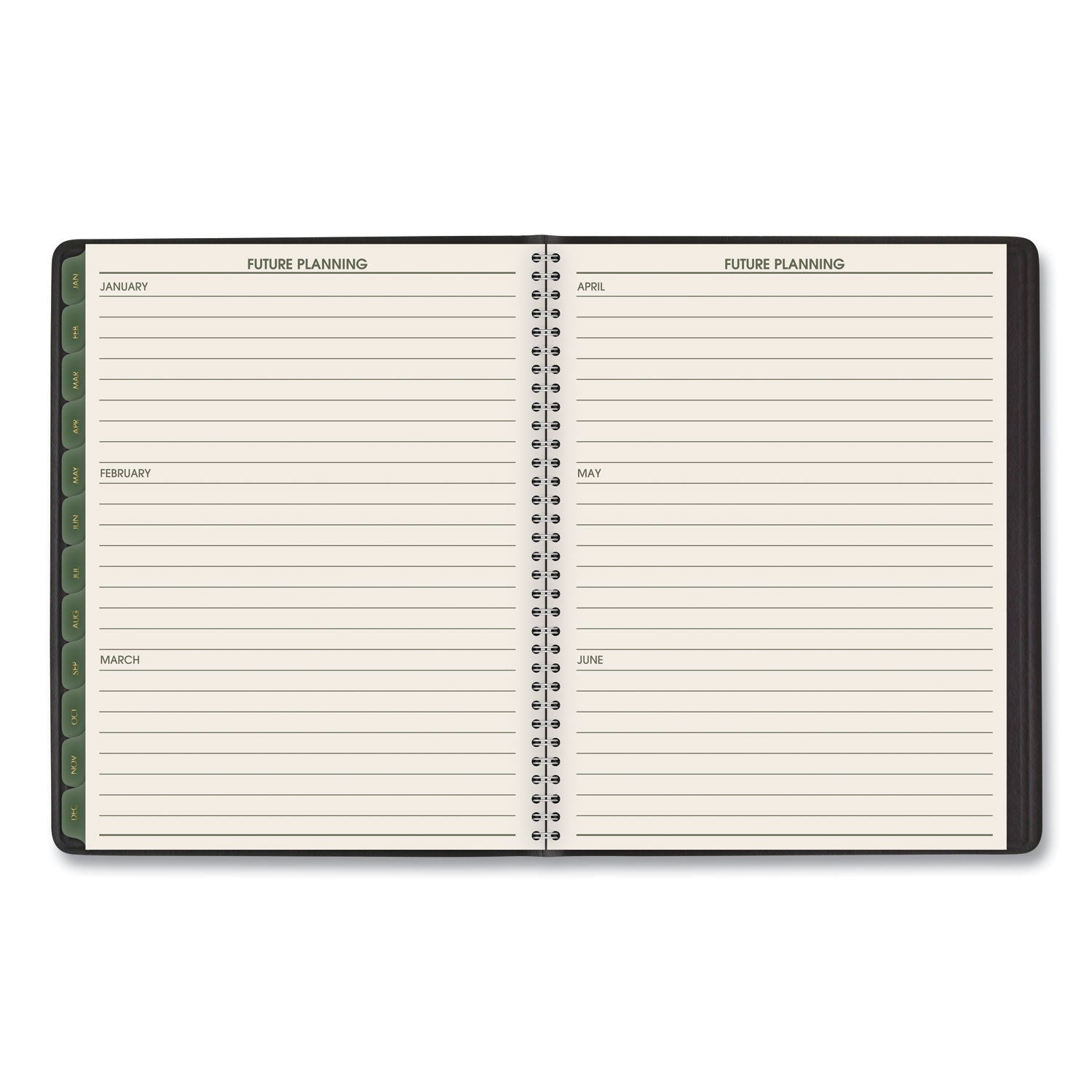 AT-A-GLANCE® Recycled Weekly Vertical-Column Format Appointment Book, 8.75 x 7, Black Cover, 12-Month (Jan to Dec): 2025