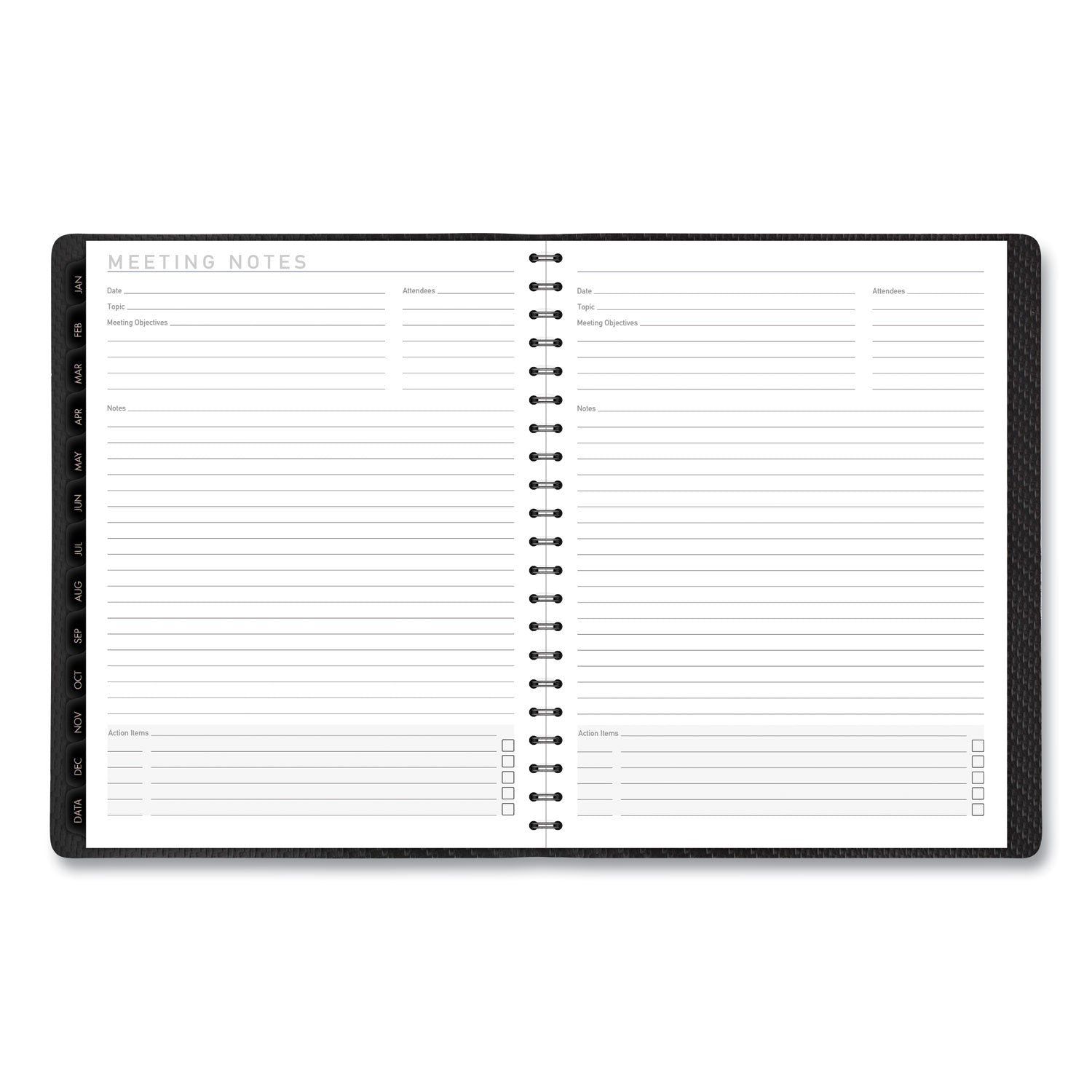 AT-A-GLANCE® Contemporary Weekly/Monthly Planner, Vertical-Column Format, 11 x 8.25, Graphite Cover, 12-Month (Jan to Dec): 2025