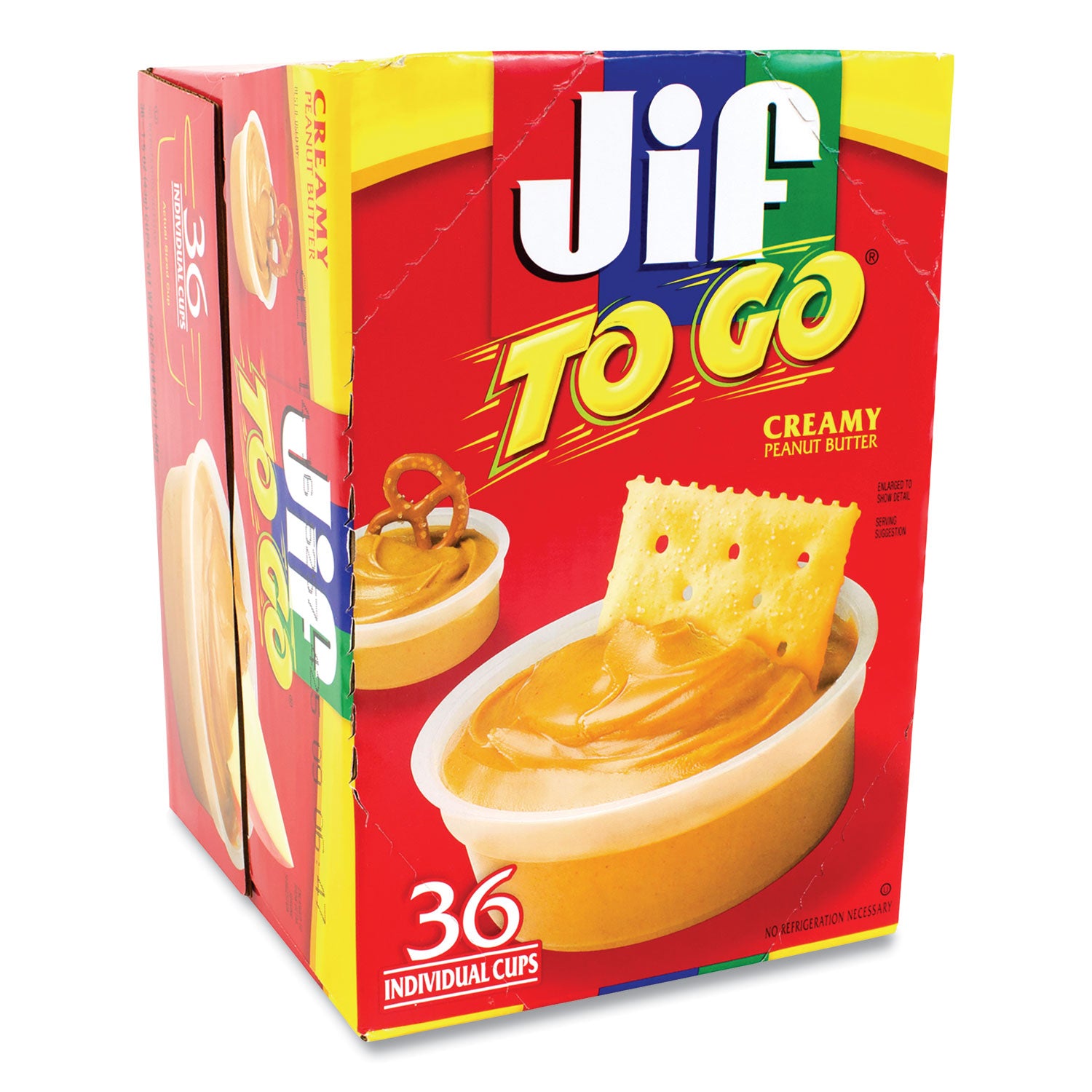 Jif To Go® Spreads, Creamy Peanut Butter, 1.5 oz Cup, 36 Cups/Box