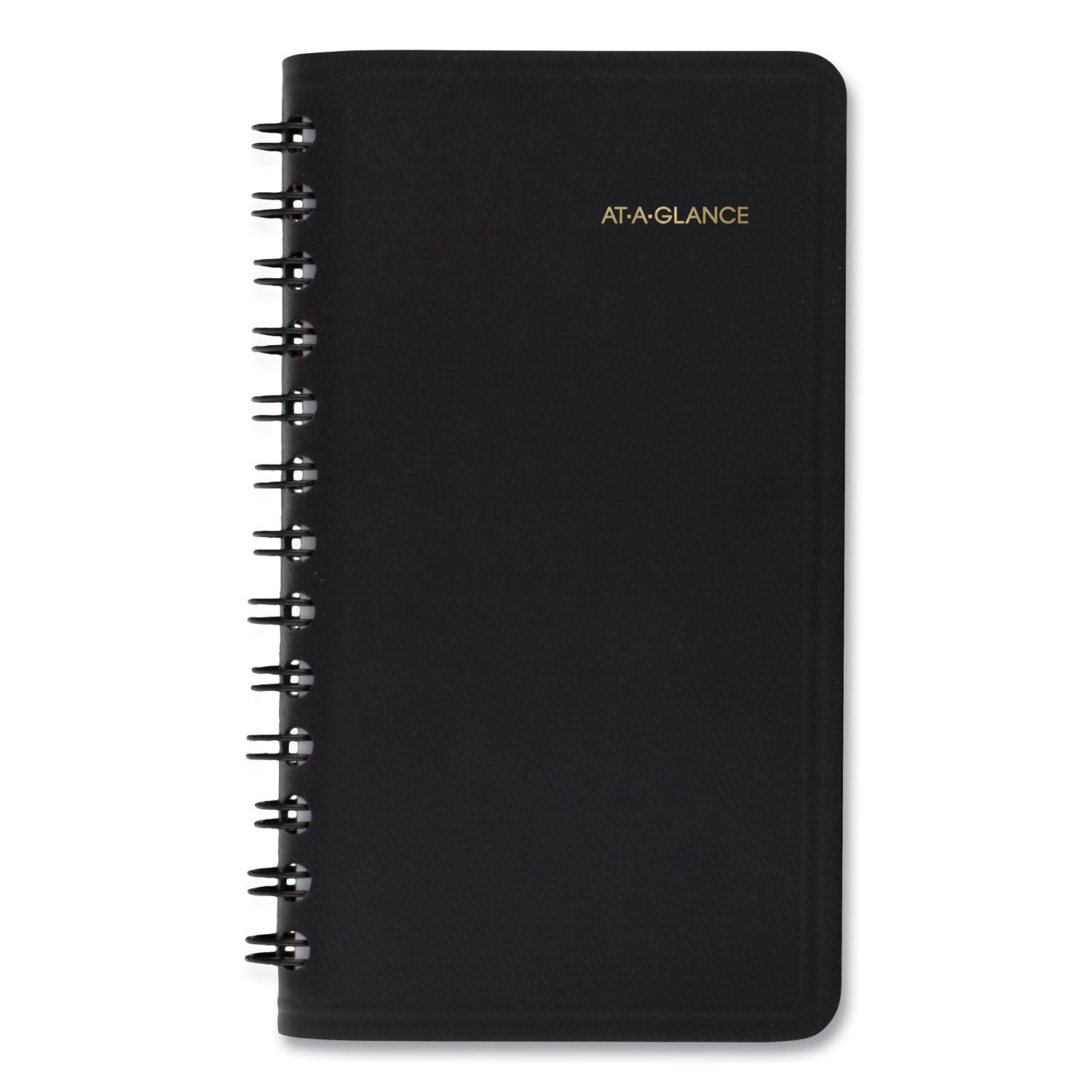 AT-A-GLANCE® Weekly Planner, 4.5 x 2.5, Black Cover, 12-Month (Jan to Dec): 2025