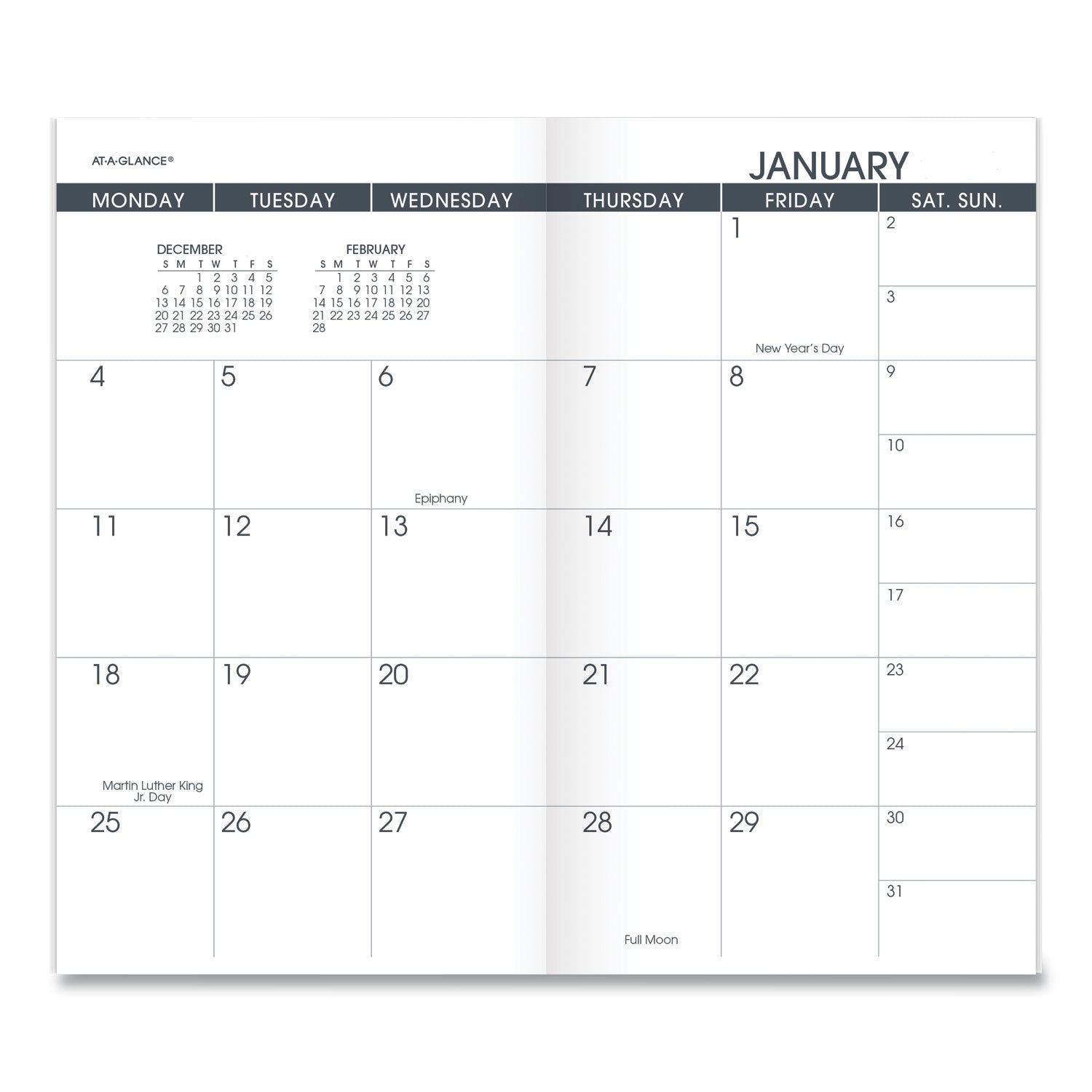 AT-A-GLANCE® Pocket Size Monthly Planner Refill, 6 x 3.5, White Sheets, 12-Month (Jan to Dec): 2025