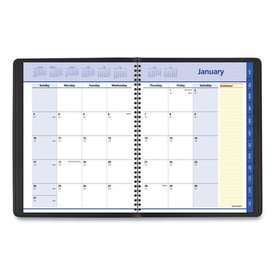 AT-A-GLANCE QuickNotes Monthly Planner, 11 x 8.25, Black Cover, 12-Month (Jan to Dec): 2024 - Flipcost