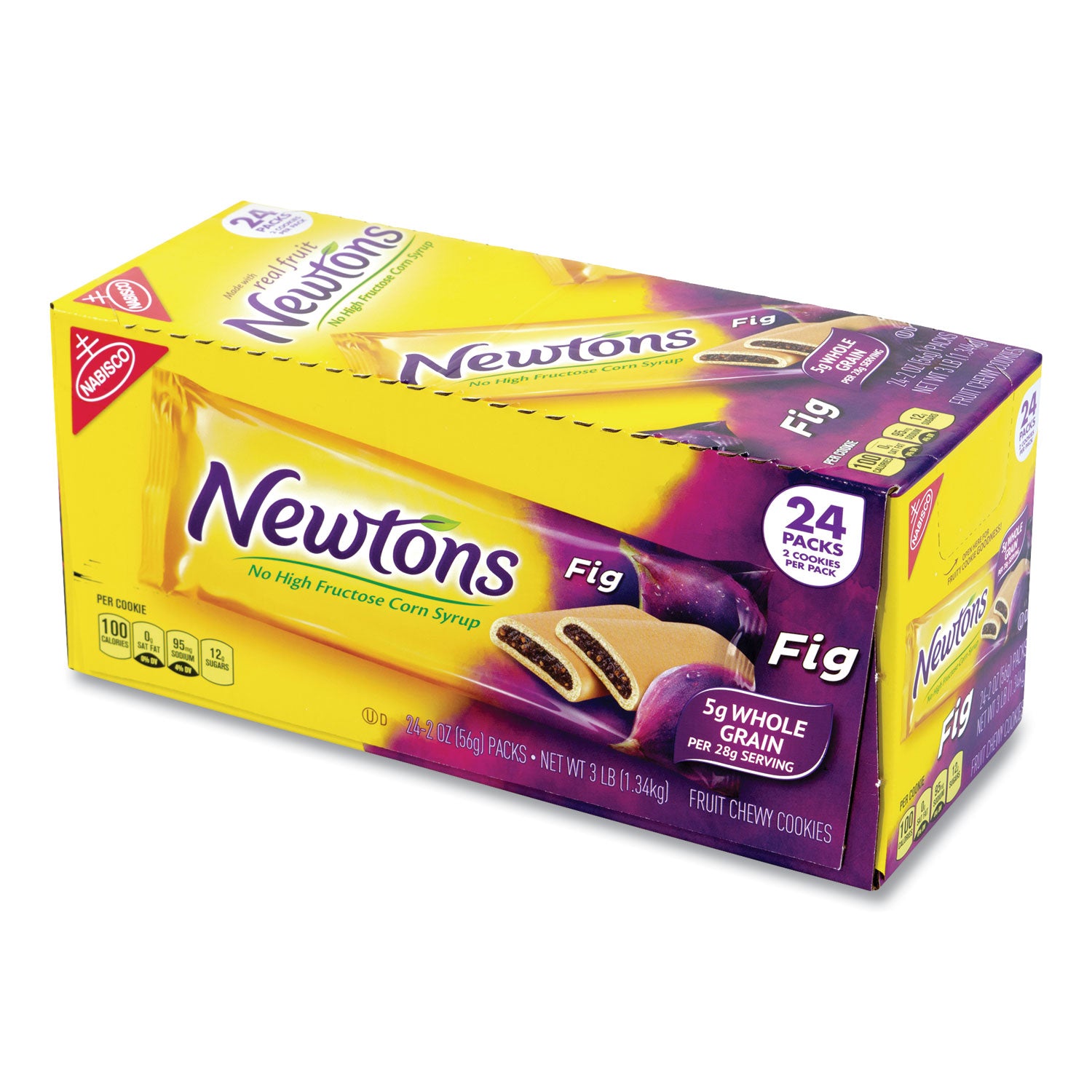 Fig Newtons, 2 oz Pack, 2 Cookies/Pack 24 Packs/Box