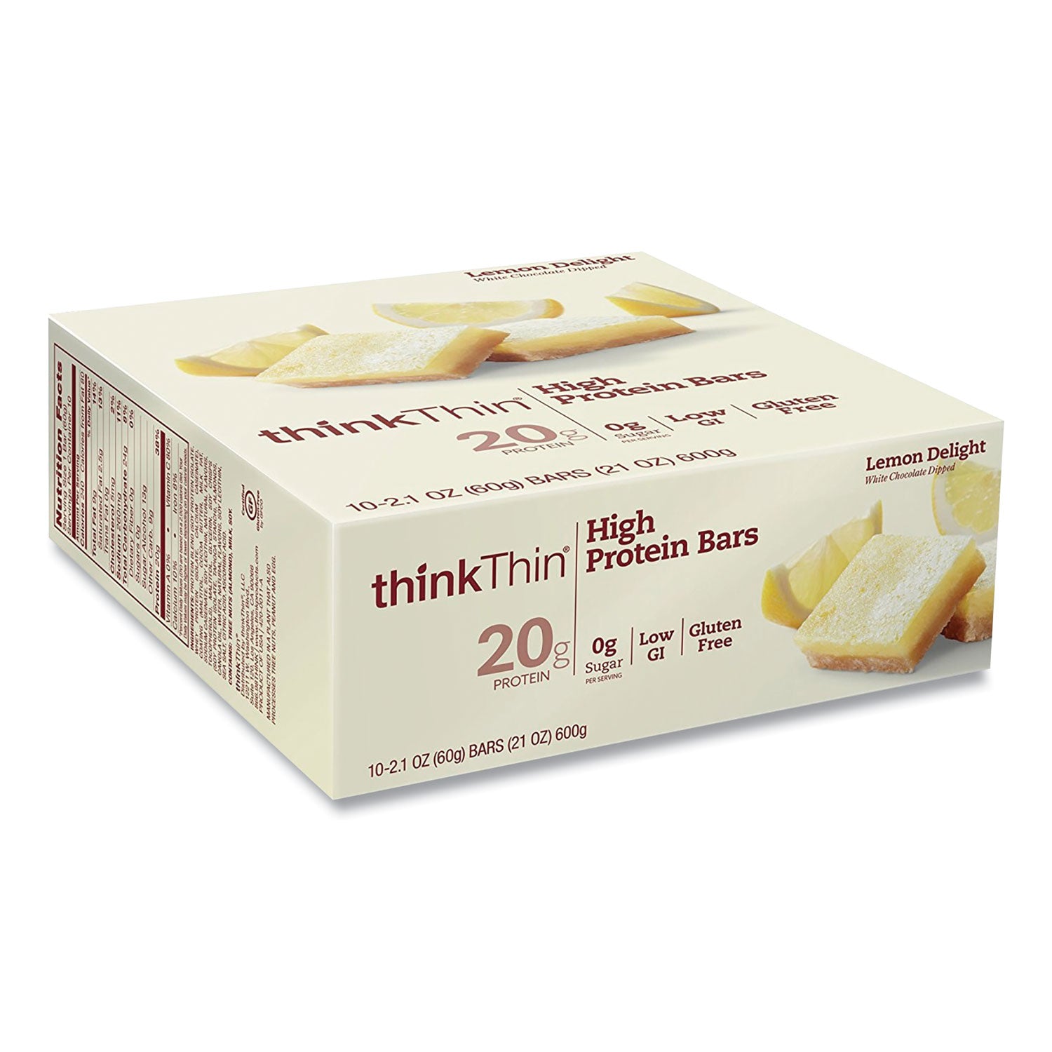 High Protein Bars, Lemon Delight, 2.1 oz Bar, 10 Bars/Carton