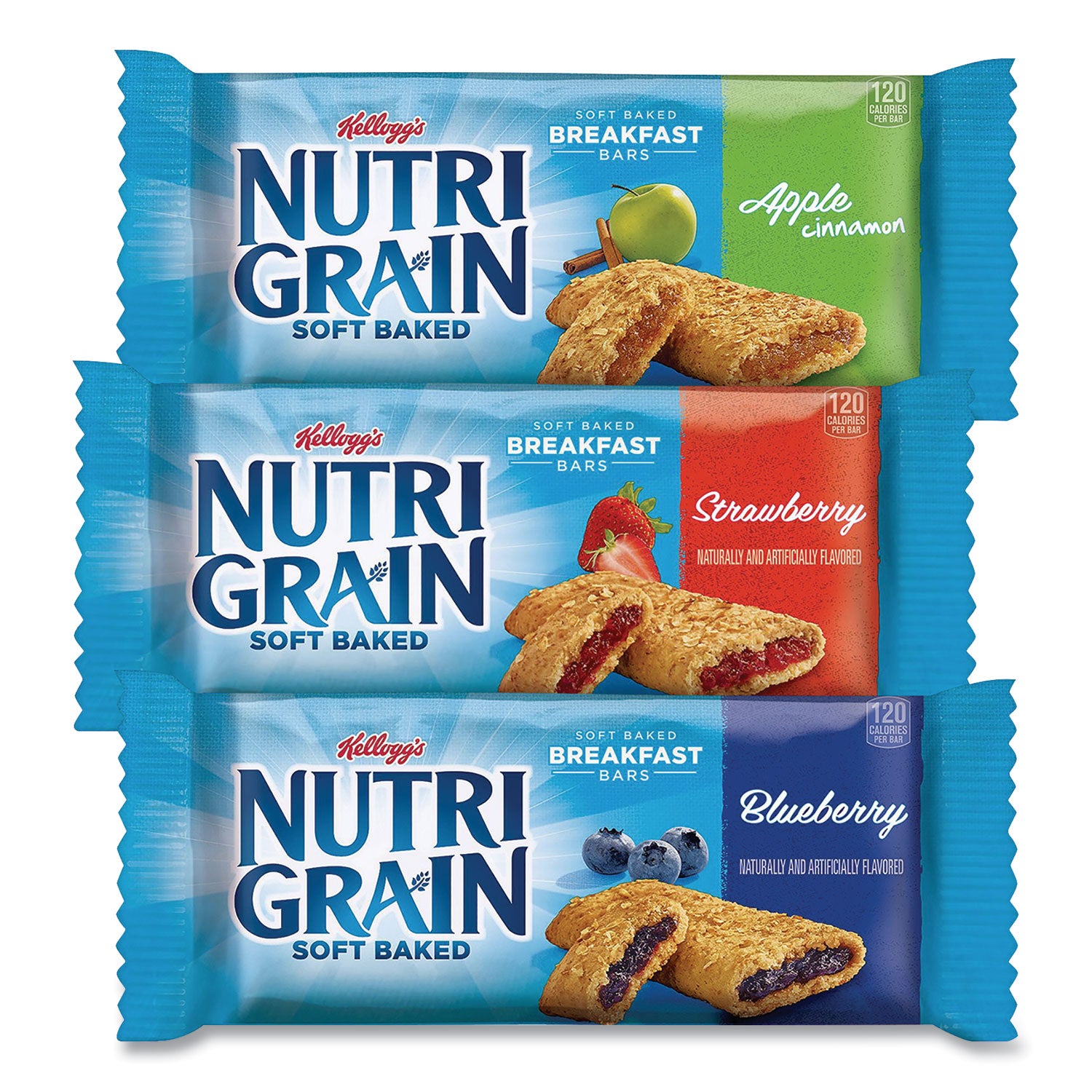 Kellogg's® Nutri-Grain Soft Baked Breakfast Bars, Assorted, 1.3 oz Bar, 48/Carton