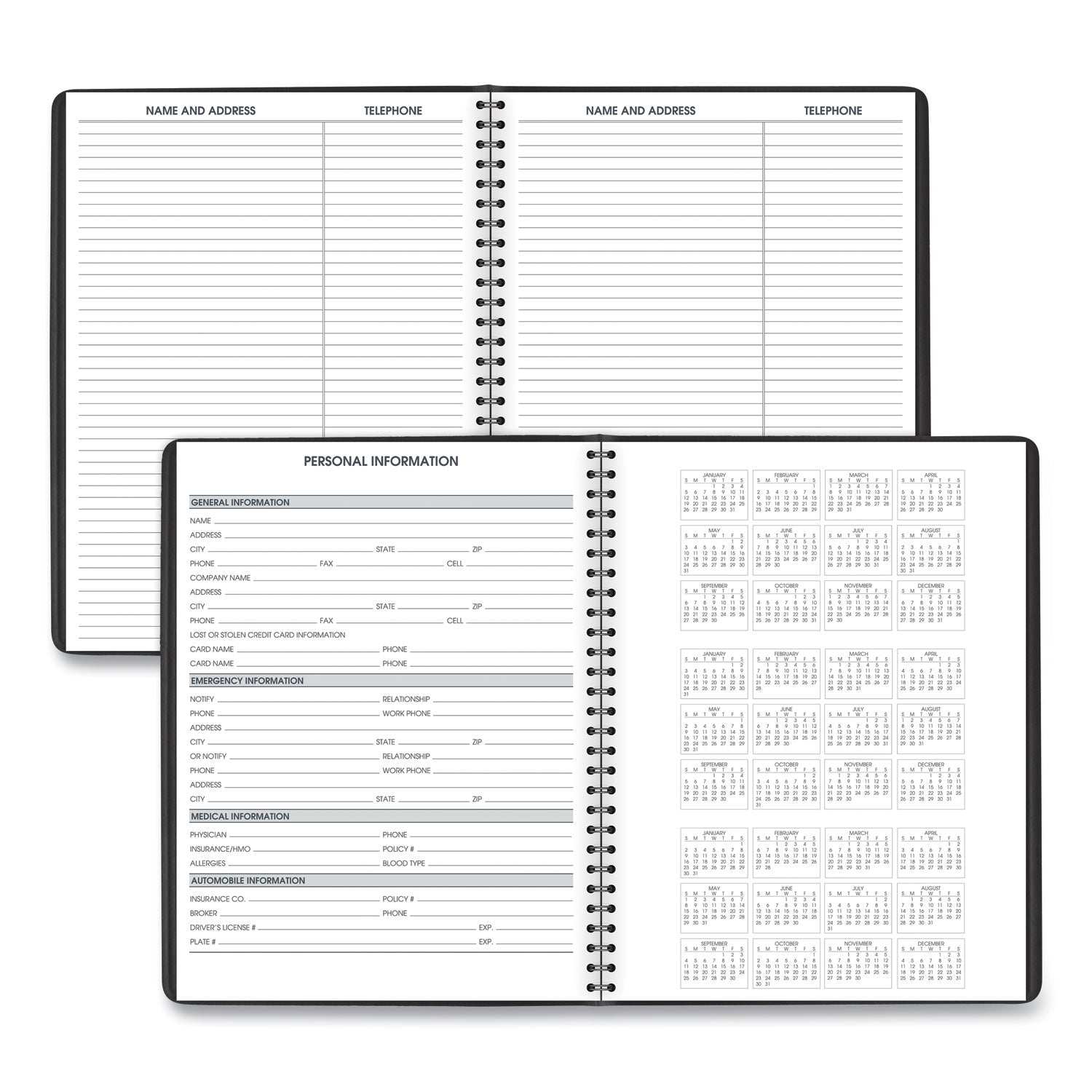 AT-A-GLANCE® Weekly Appointment Book, 11 x 8.25, Black Cover, 13-Month: Jan 2025 to Jan 2026