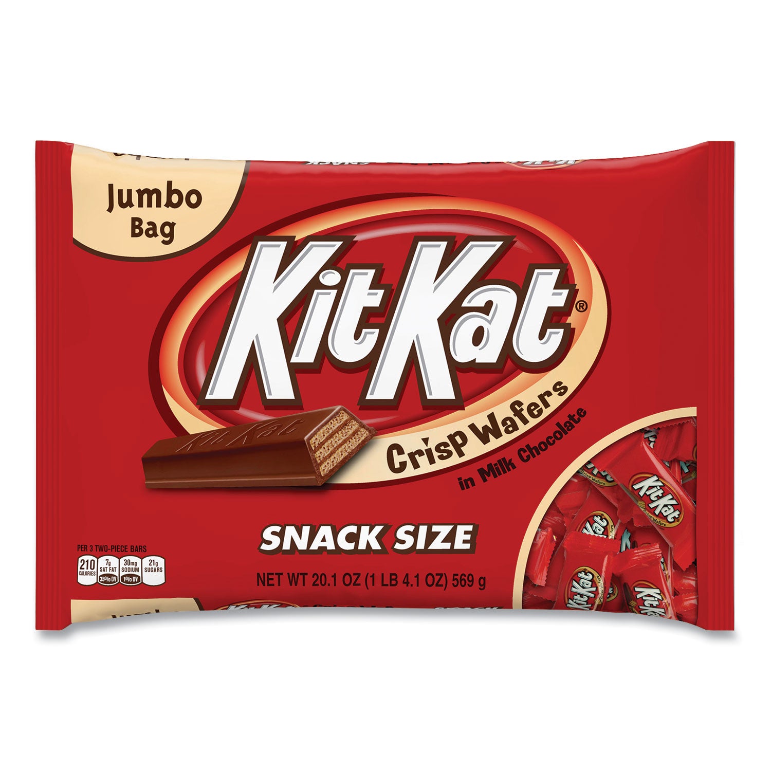 Snack Size, Crisp Wafers in Milk Chocolate, 20.1 oz Bag