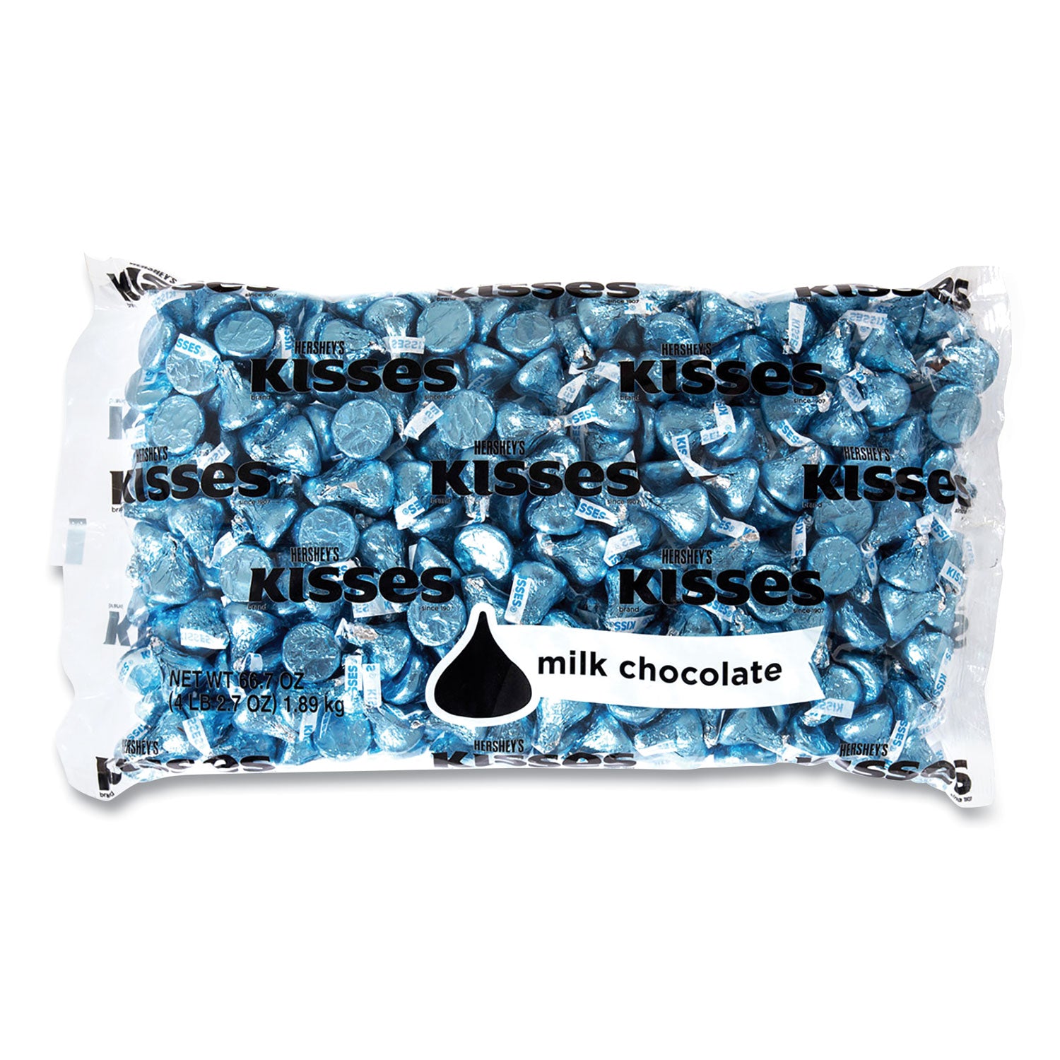 KISSES, Milk Chocolate, Blue Wrappers, 66.7 oz Bag