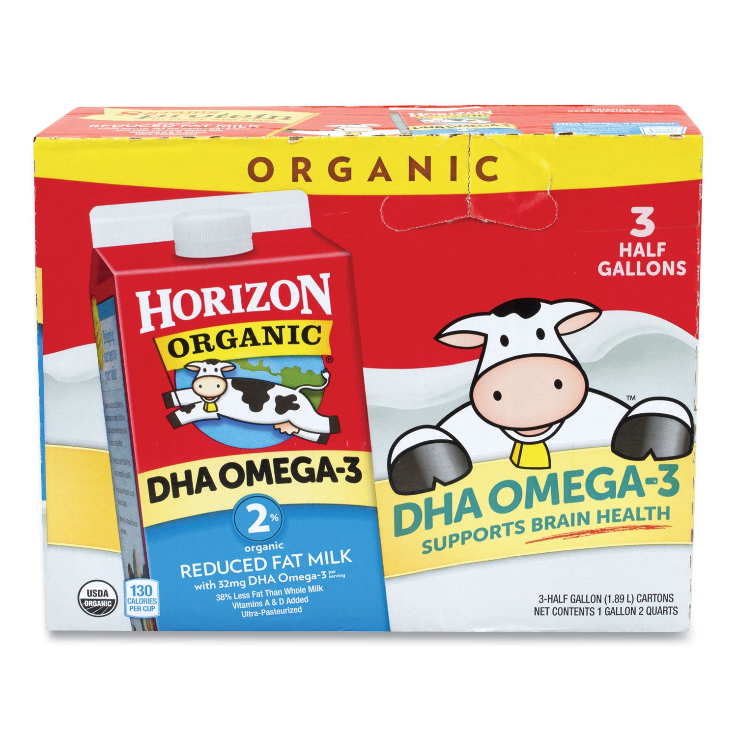 Organic 2% Milk, 64 oz Carton, 3/Carton