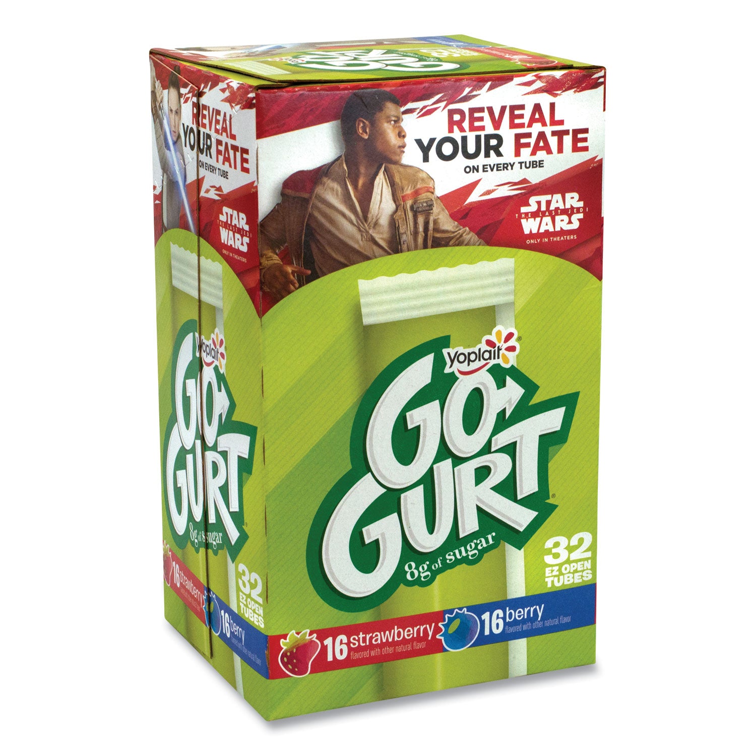 Go-Gurt Low Fat Yogurt, 2 oz Tube, 32 Tubes/Carton