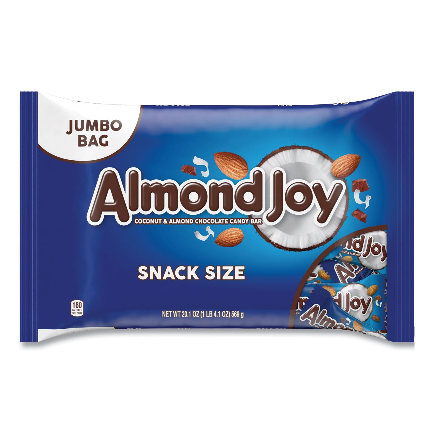 Snack Size Candy Bars, 20.1 oz Bag, 2/Carton