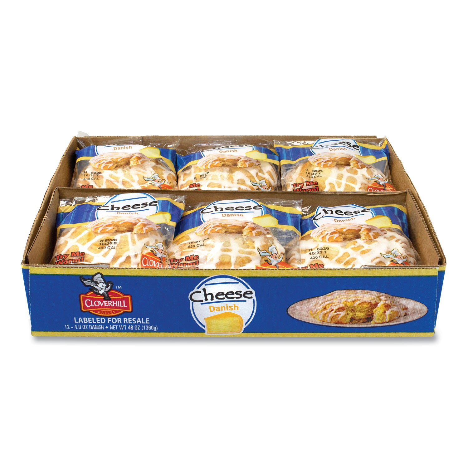 Cheese Danish, 4 oz, 12/Carton