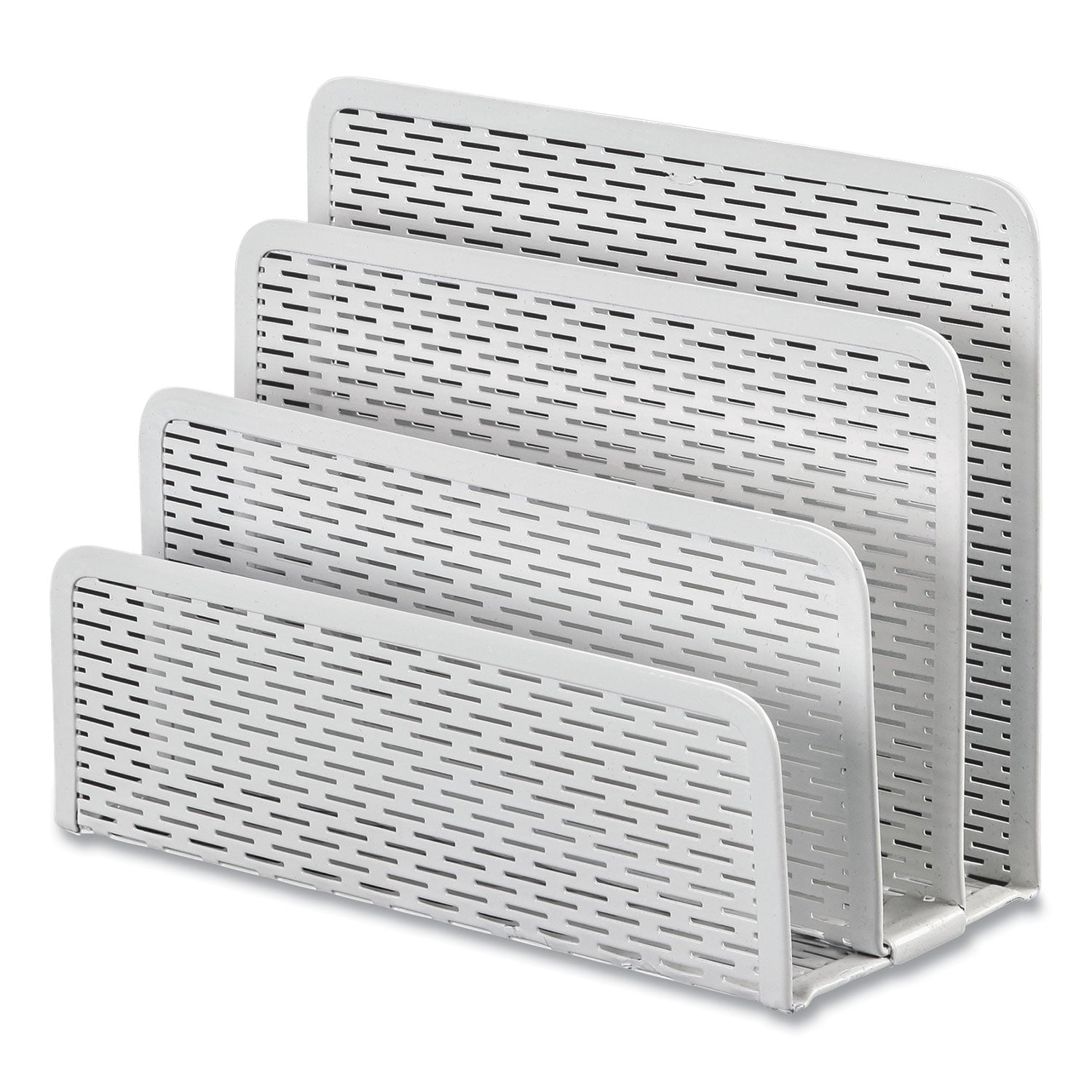 Artistic® Urban Collection Punched Metal Letter Sorter, 3 Sections, DL to A6 Size Files, 6.5" x 3.25" x 5.5", White