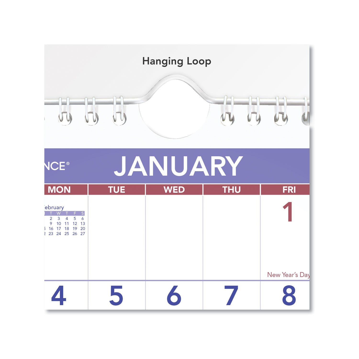 AT-A-GLANCE® Mini Monthly Wall Calendar with Fold-Out Easel, 7 x 8, White Sheets, 12-Month (Jan to Dec): 2025