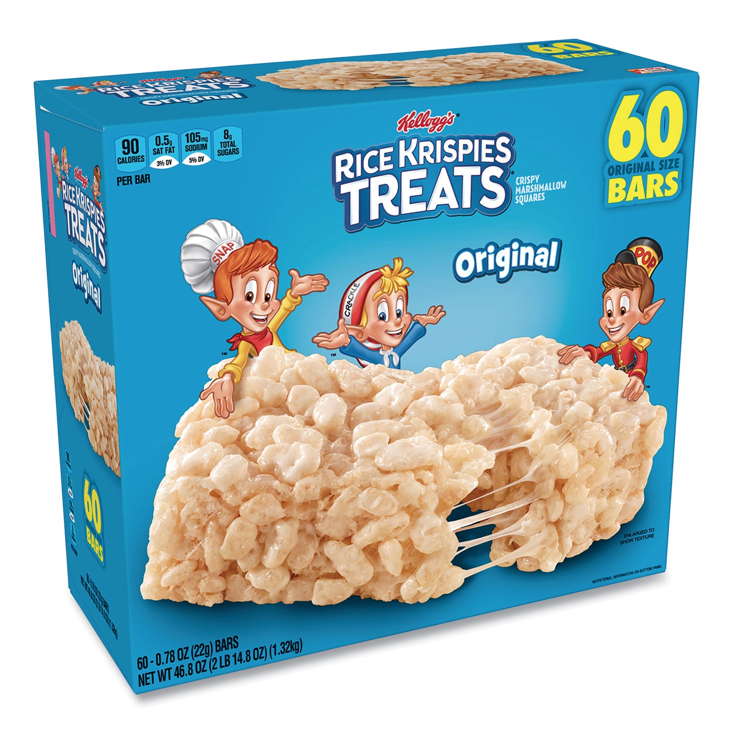 Rice Krispies Treats, Original Marshmallow, 0.78 oz Bar, 60/Carton