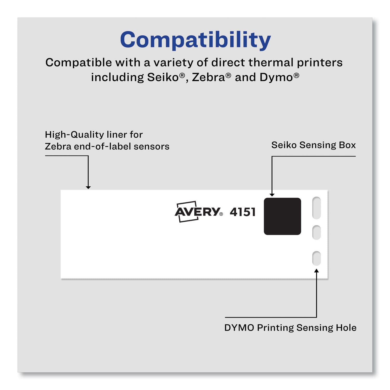 Avery® Thermal Printer Labels, Thermal Printers, 1.13 x 3.5, Clear, 120/Roll, 1 Roll/Pack