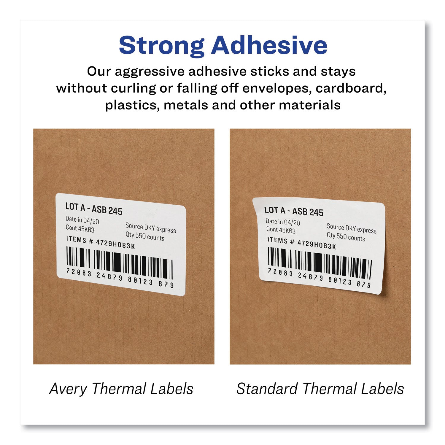 Avery® Thermal Printer Labels, Thermal Printers, 1.13 x 3.5, Clear, 120/Roll, 1 Roll/Pack