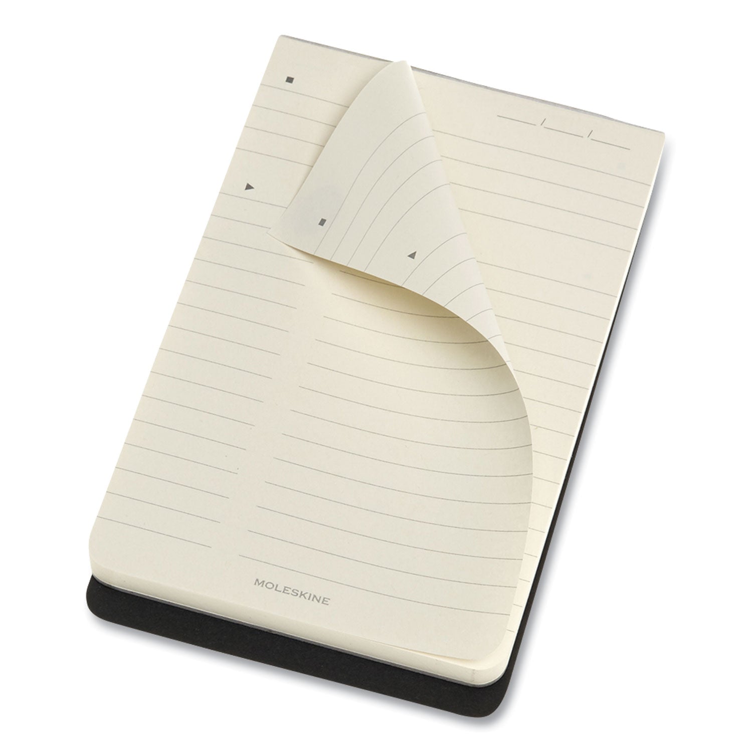 PRO Pad, Meeting-Minutes/Notes Format, Black Cover, 96 Ivory 3.5 x 5.5 Sheets Moleskine® Flipcost