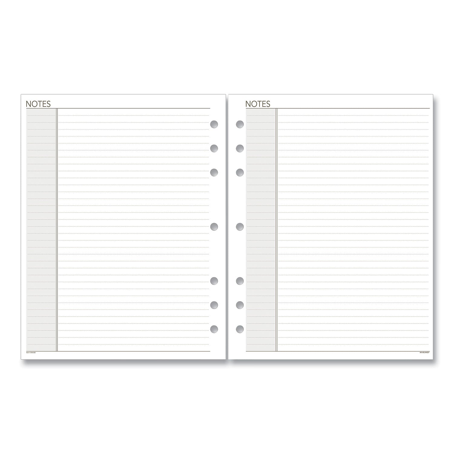 AT-A-GLANCE Lined Notes Pages for Planners/Organizers, 8.5 x 5.5, White Sheets, Undated Flipcost