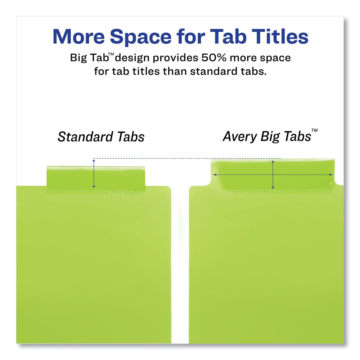 Avery® Big Tab Insertable One-Pocket Plastic Dividers, 5-Tab, 11.13 x 9.25, Assorted, 1 Set