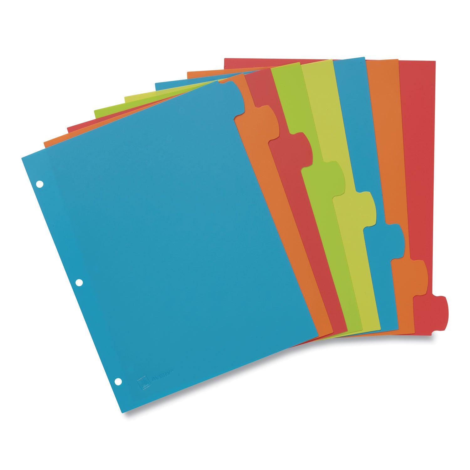 Avery® Big Tab Write and Erase Durable Plastic Dividers, 8-Tab, 11 x 8.5, Assorted, 1 Set