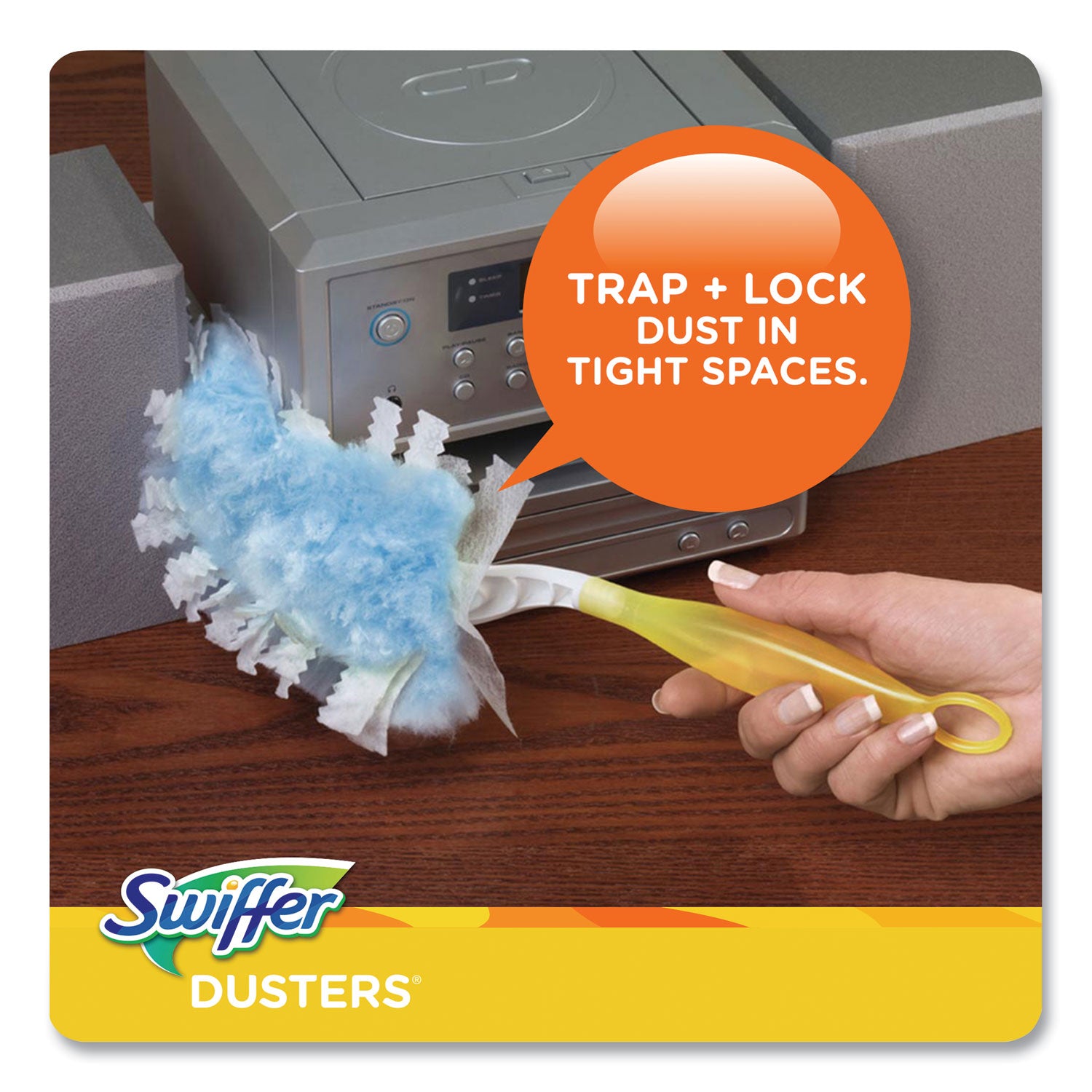 Swiffer® Dusters Refill, Dust Lock Fiber, Lavender Scent, Light Blue, 18/Box