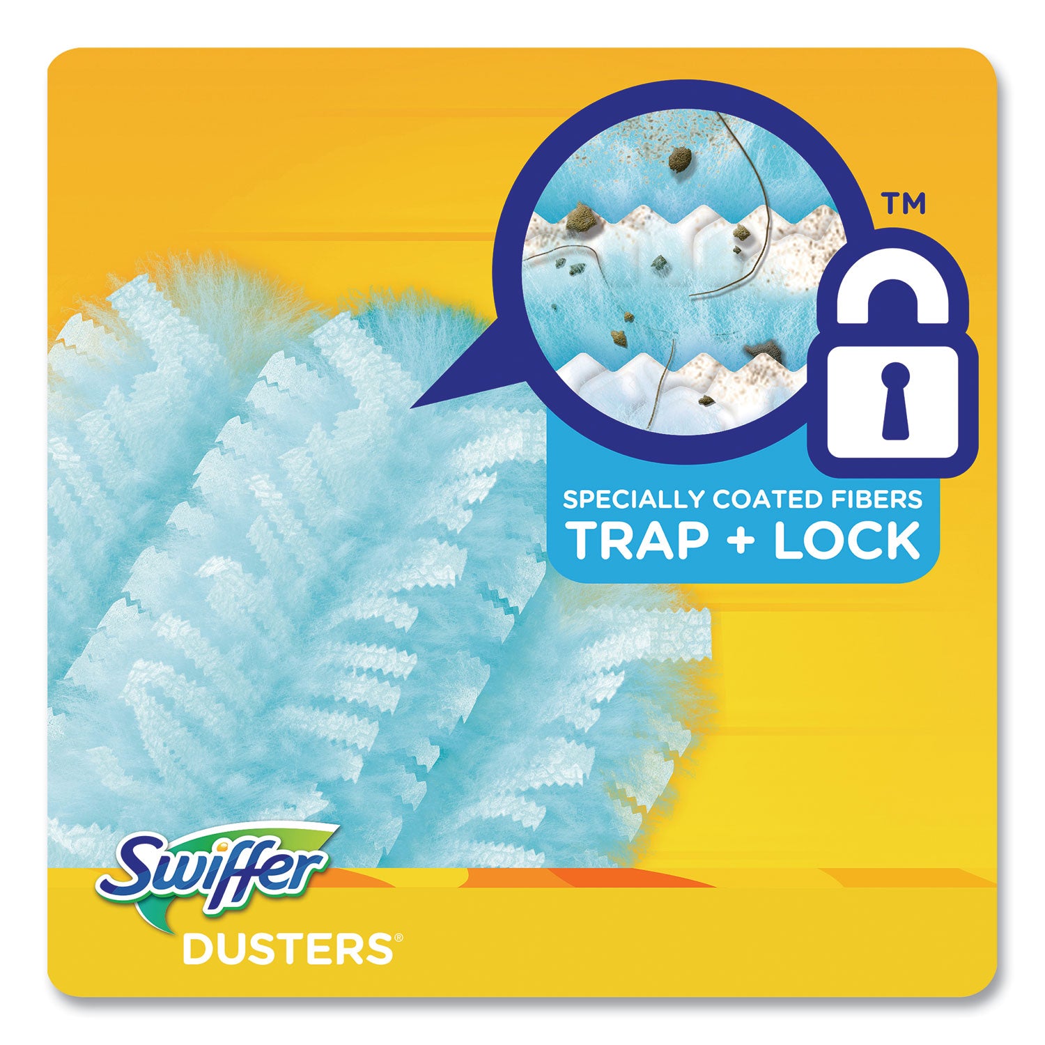 Swiffer® Dusters Refill, Dust Lock Fiber, Lavender Scent, Light Blue, 18/Box