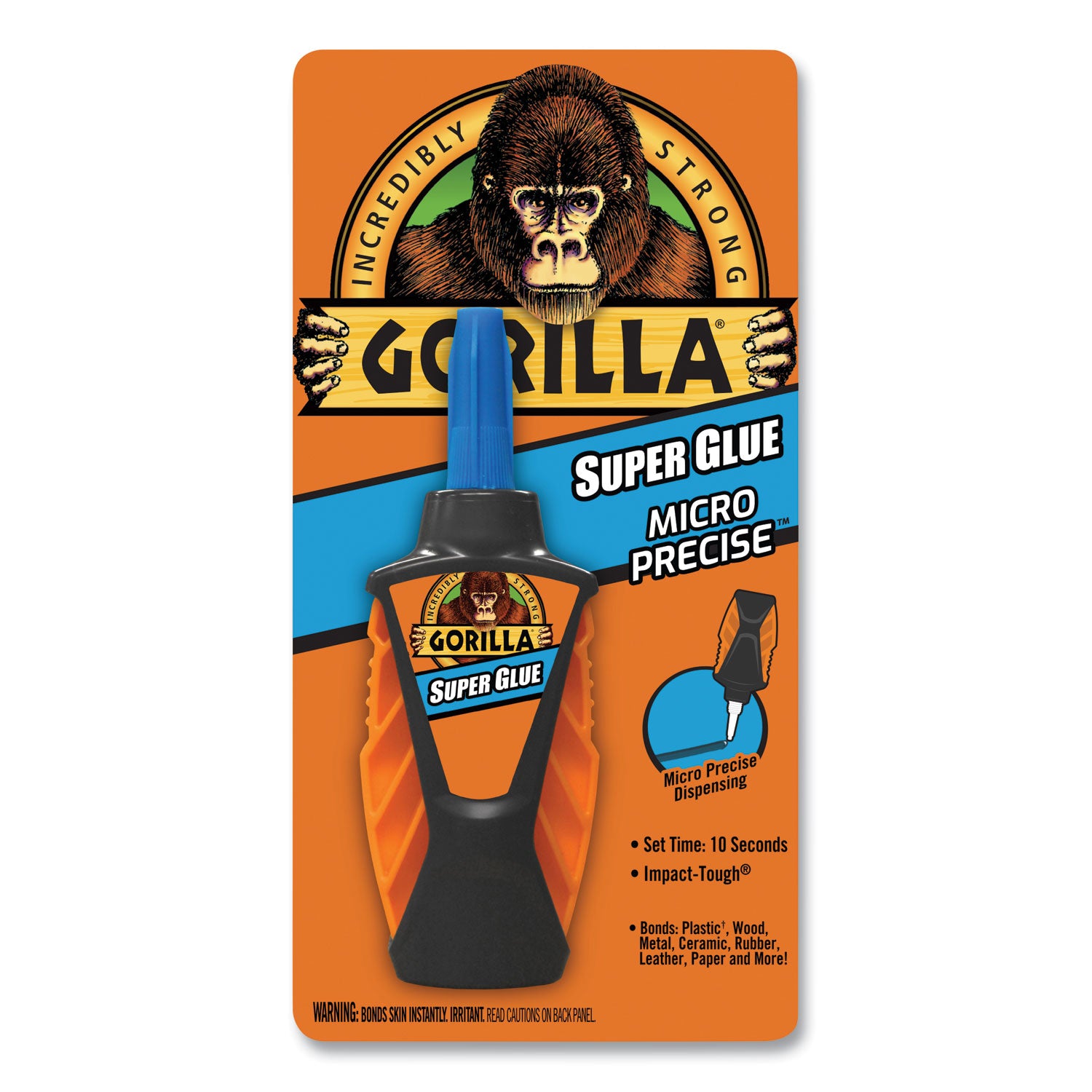 Gorilla® Super Glue Micro Precise, 0.19 oz, Dries Clear, 4/Carton