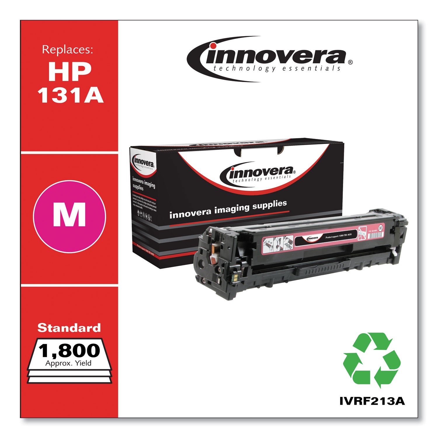 Innovera® Remanufactured Magenta Toner, Replacement for 131A (CF213A), 1,800 Page-Yield