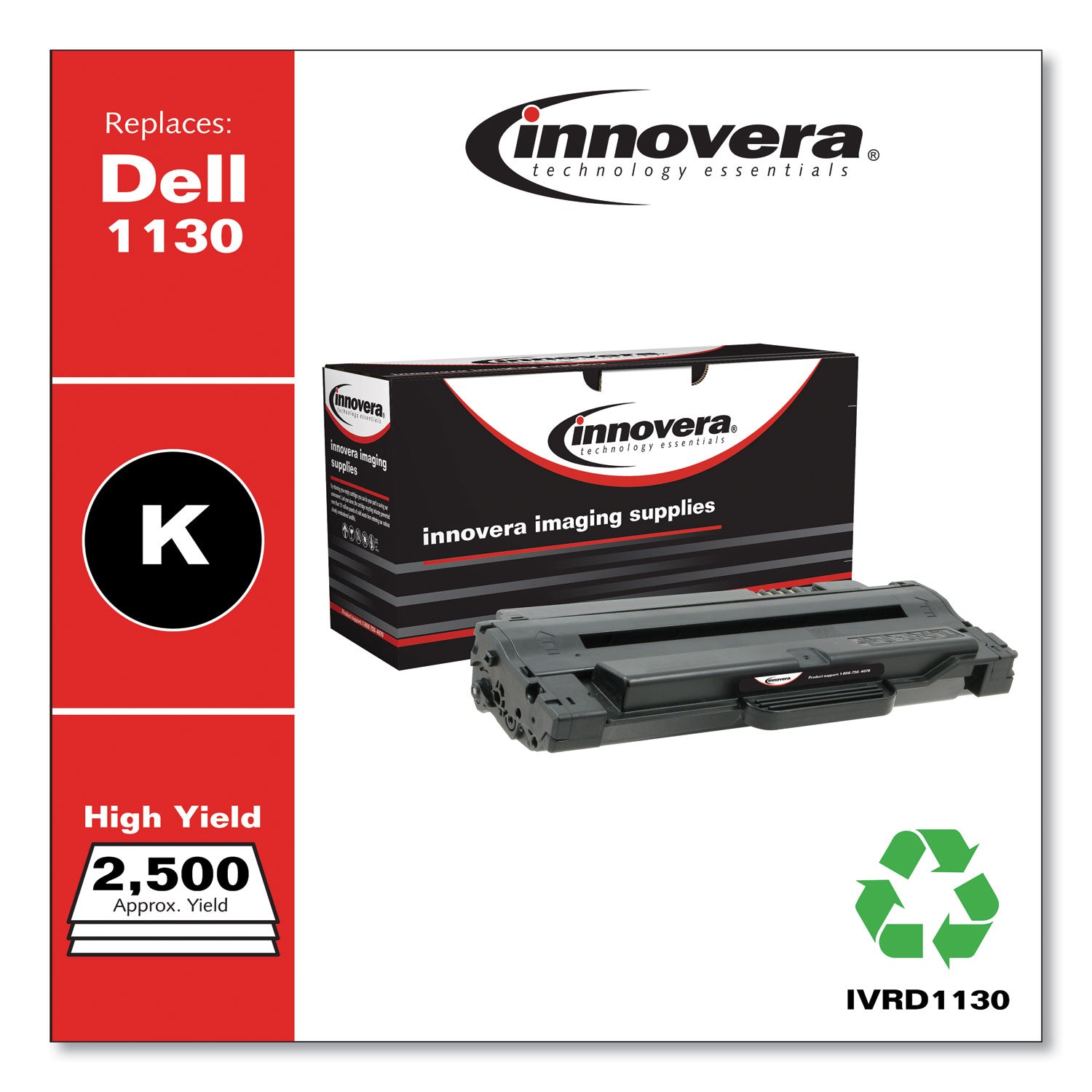 Innovera® Remanufactured Black Toner, Replacement for 330-9523, 2,500 Page-Yield