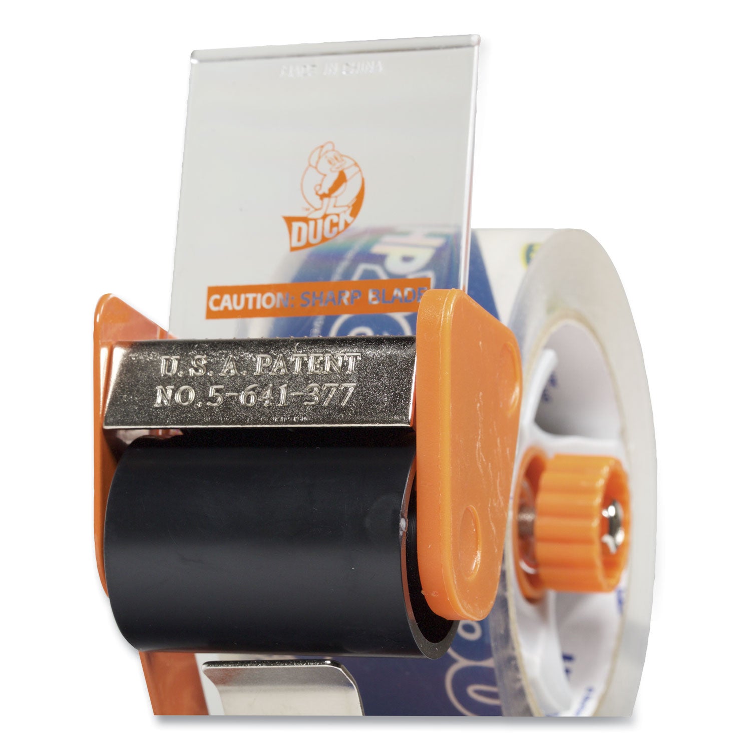 Duck® Bladesafe® Bladesafe Antimicrobial Tape Gun with One Roll of Tape, 3" Core, For Rolls Up to 2" x 60 yds, Orange