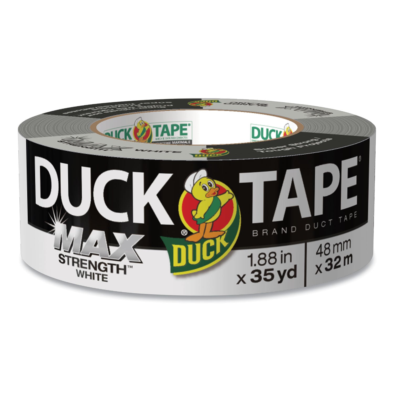 MAX Duct Tape, 3" Core, 1.88" x 35 yds, White