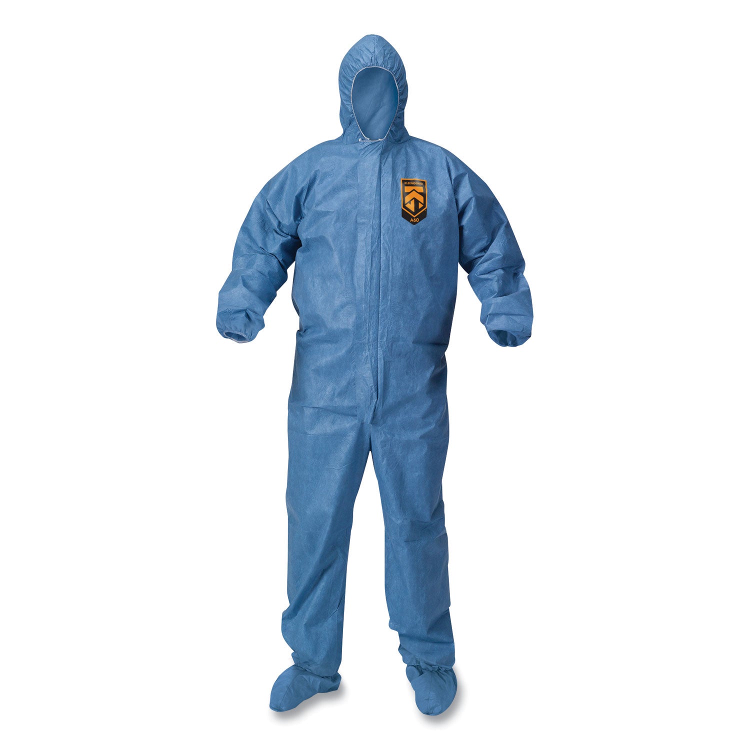 KleenGuard™ A65 Zipper Front Hood and Boot Flame-Resistant Coveralls, Elastic Wrist and Ankles, 2X-Large,Blue,  25/Carton