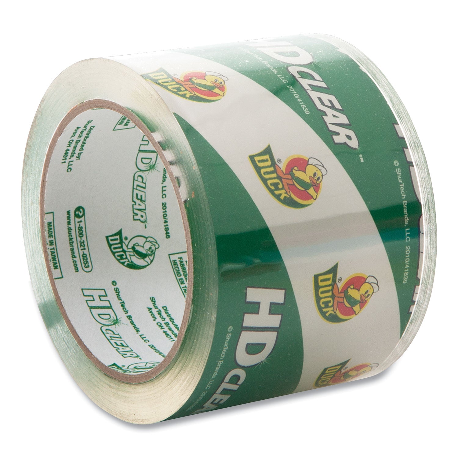 Duck® Heavy-Duty Carton Packaging Tape, 3" Core, 3" x 54.6 yds, Clear, 6/Pack