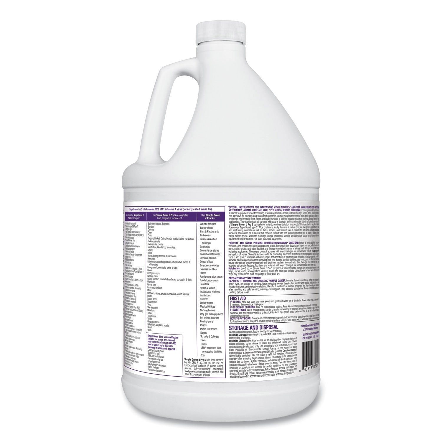 Simple Green® d Pro 5 Disinfectant, 1 gal Bottle