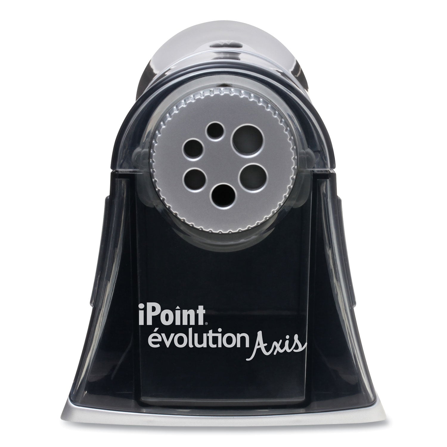 Westcott® iPoint Evolution Axis Pencil Sharpener, AC-Powered, 5 x 7.5 x 7.25, Black/Silver