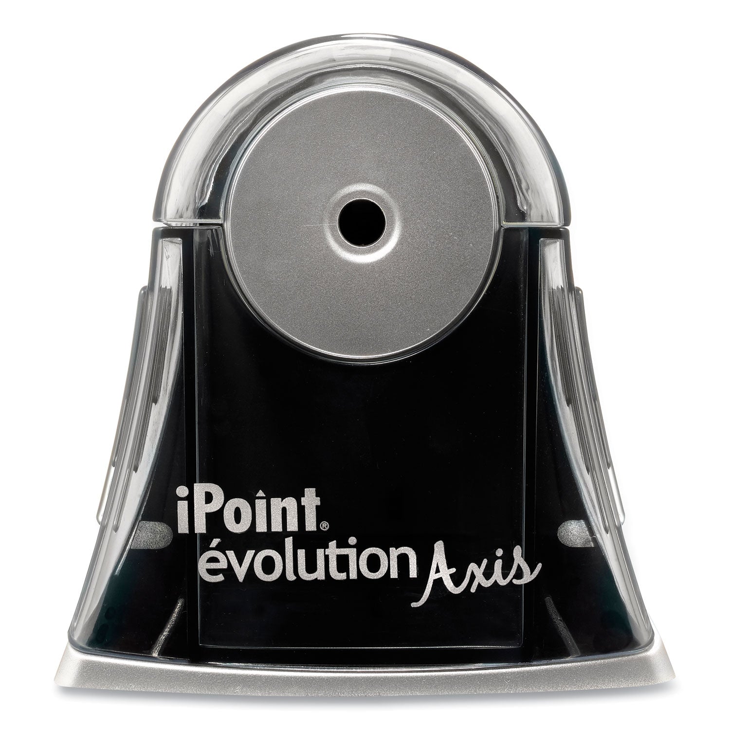 Westcott® iPoint Evolution Axis Pencil Sharpener, AC-Powered, 4.25 x 7 x 4.75, Black/Silver