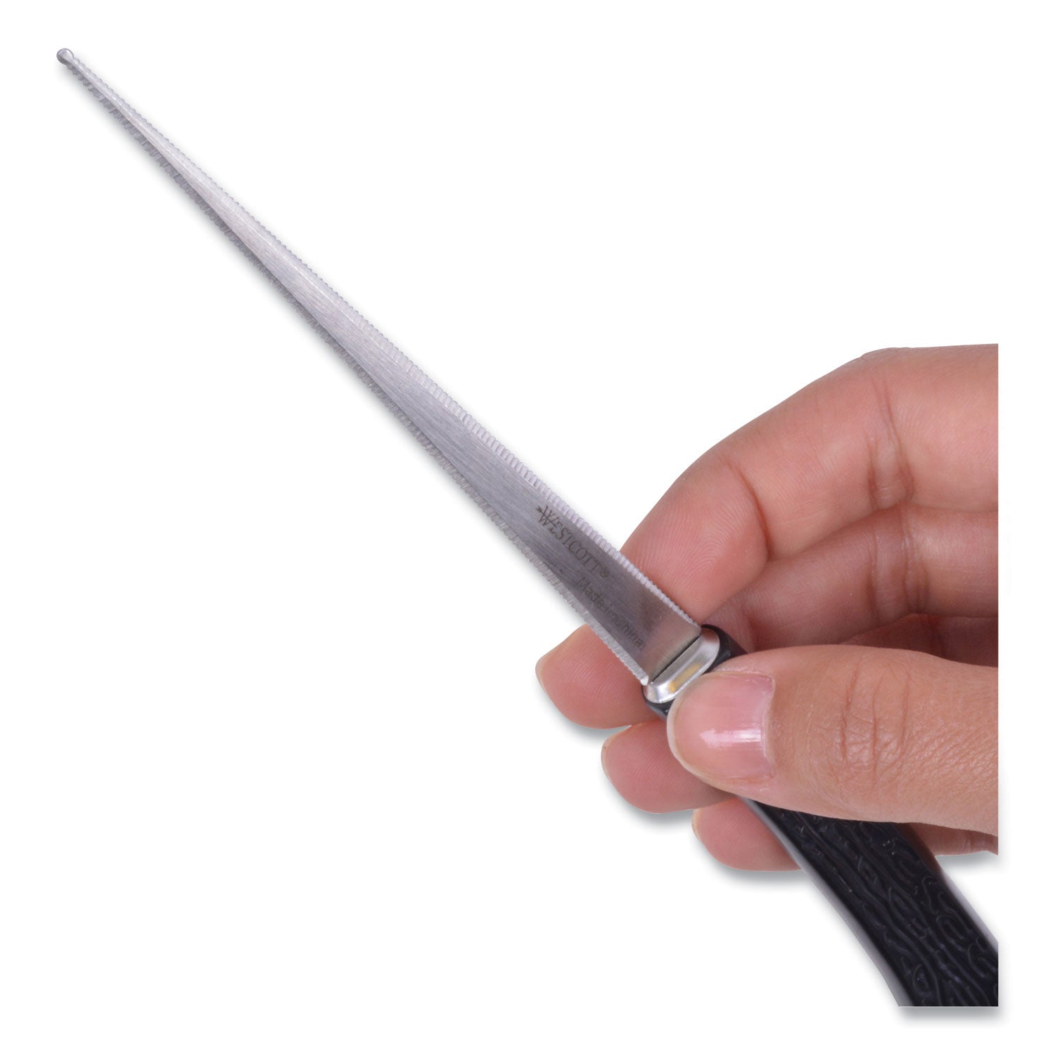 Westcott® Serrated Blade Hand Letter Opener, 8", Black